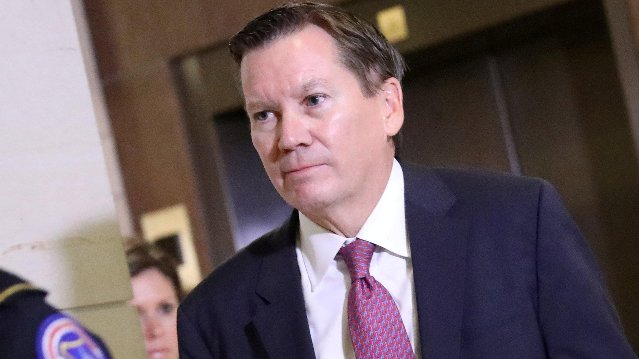 Michael Atkinson arrives to testify at a House Intelligence Committee closed-door hearing on a whistleblower complaint about President Trump's dealings with Ukraine, in Washington, October 4, 2019