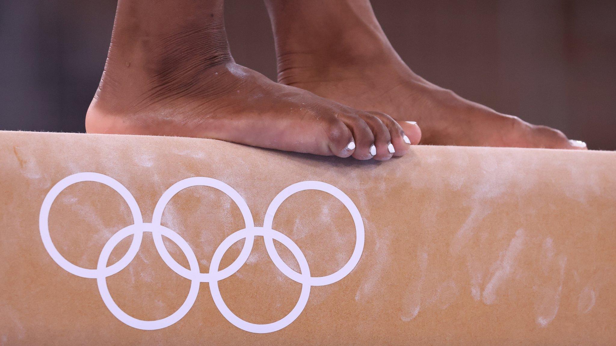 Olympic rings at the gymnastics