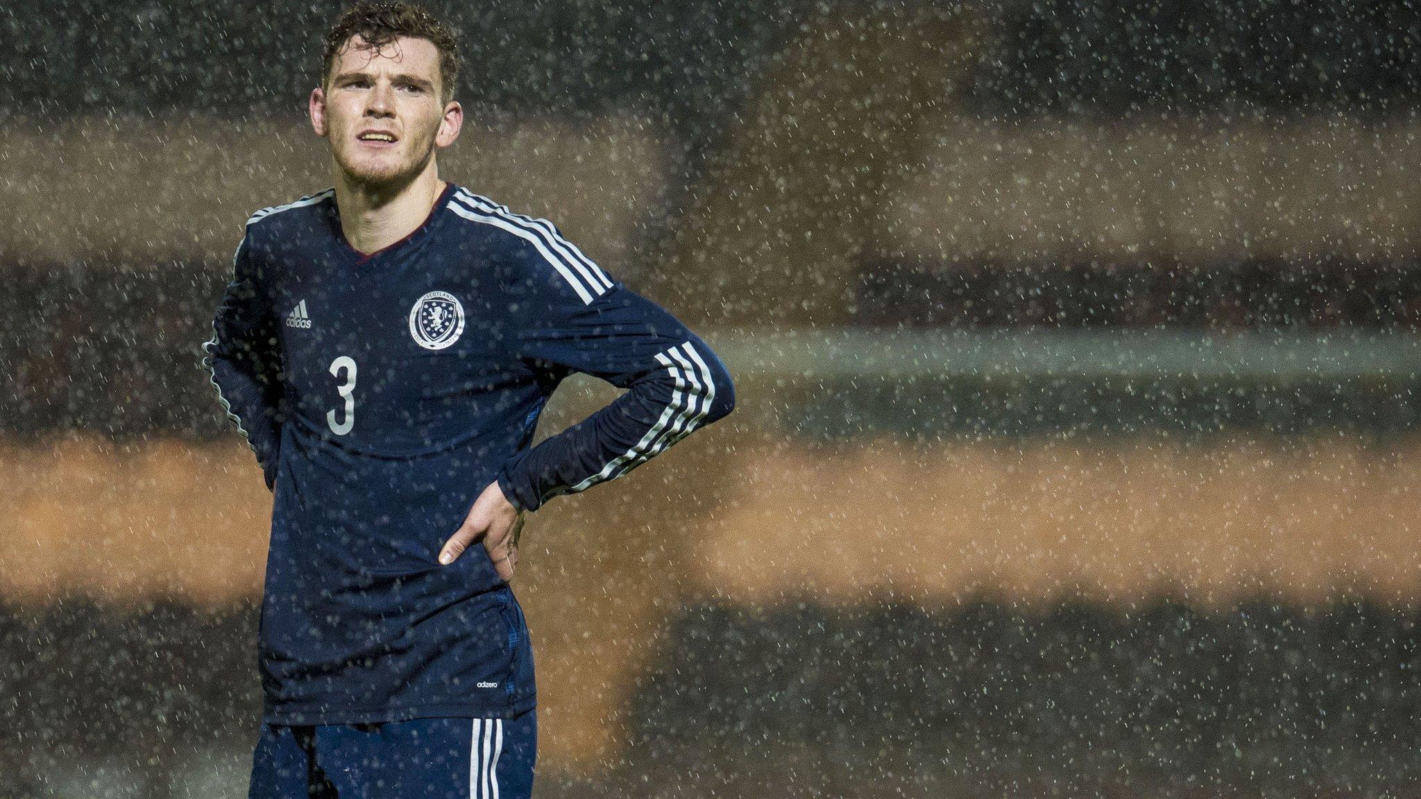 Andy Robertson playing for Scotland Under-21s