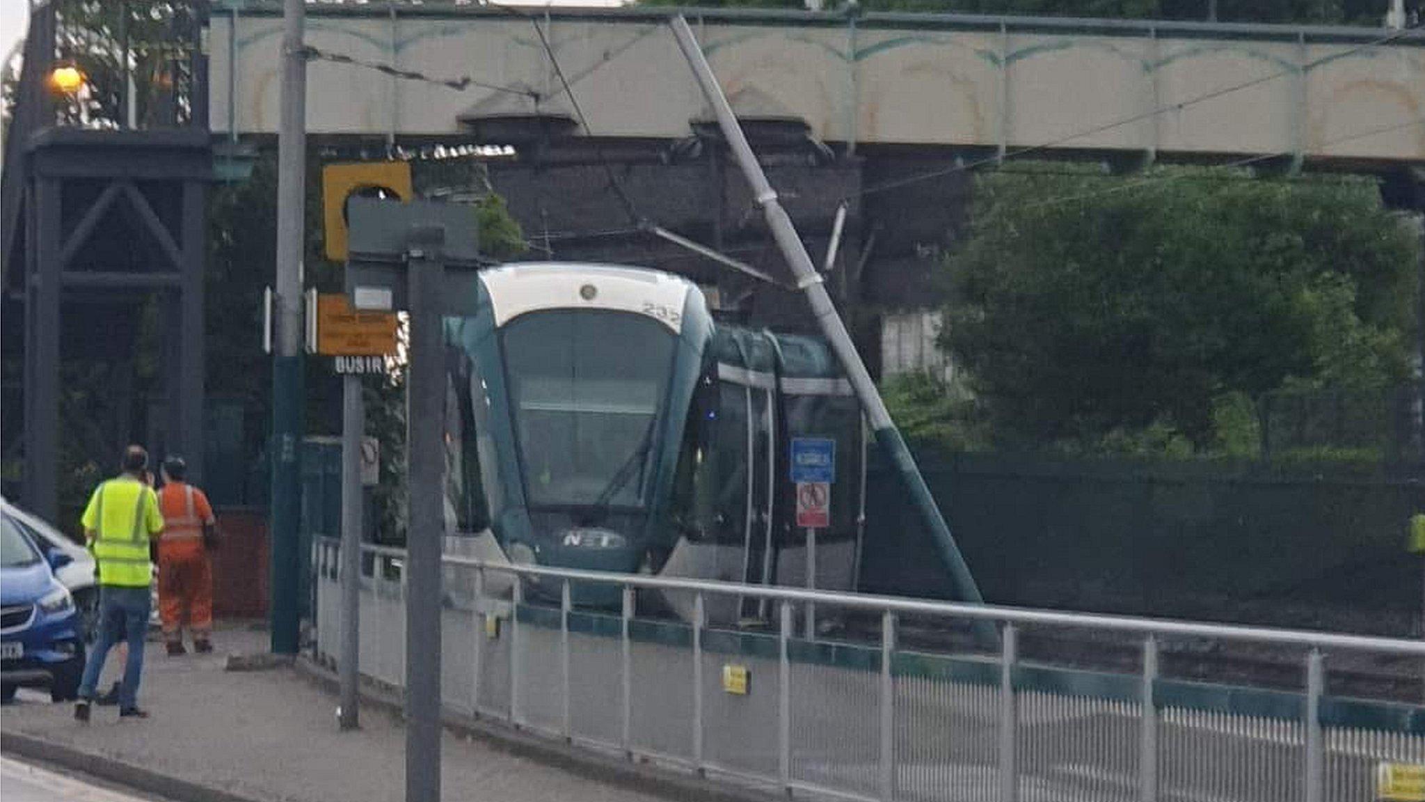 Scene of stranded tram