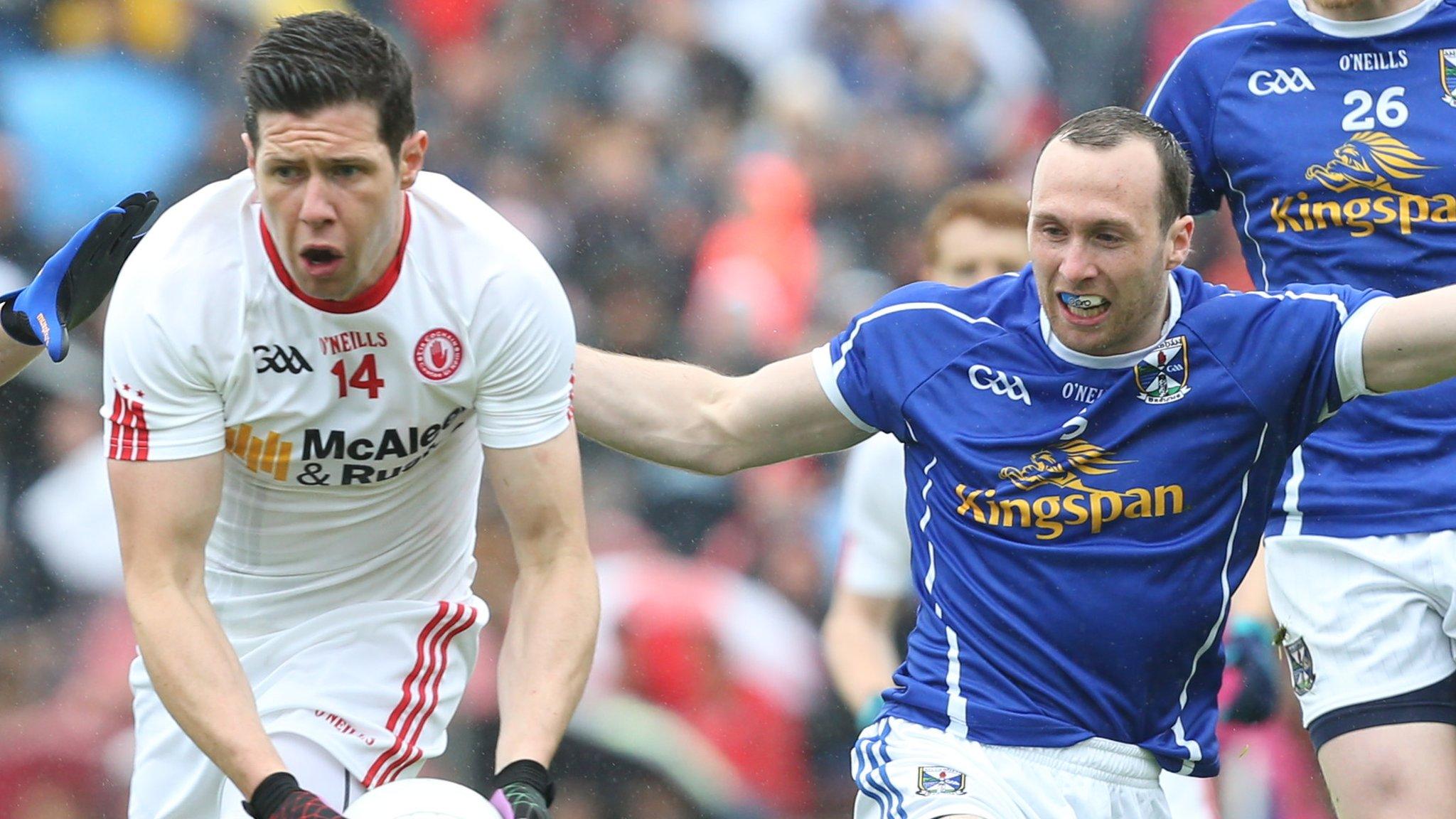 Sean Cavanagh wins possession for Tyrone