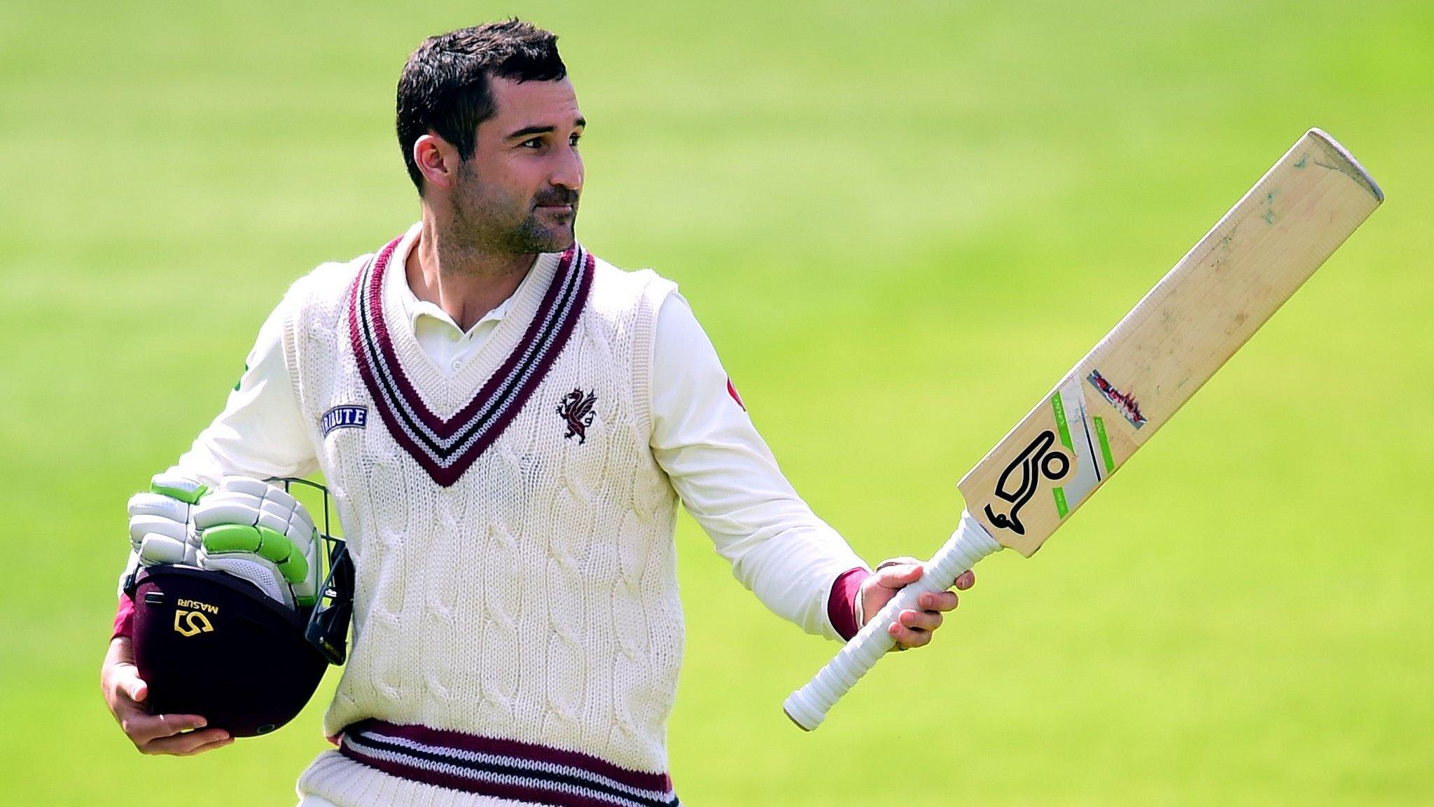 Somerset and South Africa batsman Dean Elgar reached three figures for for the 30th time in his first-class career - but his first in England