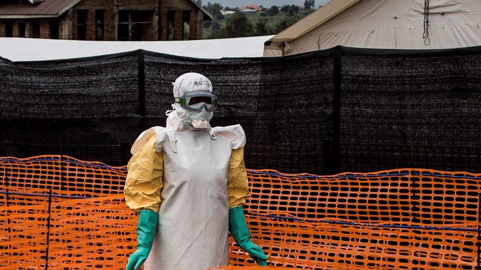 A health worker in Bunia, Democratic Republic of the Congo November 7, 2018