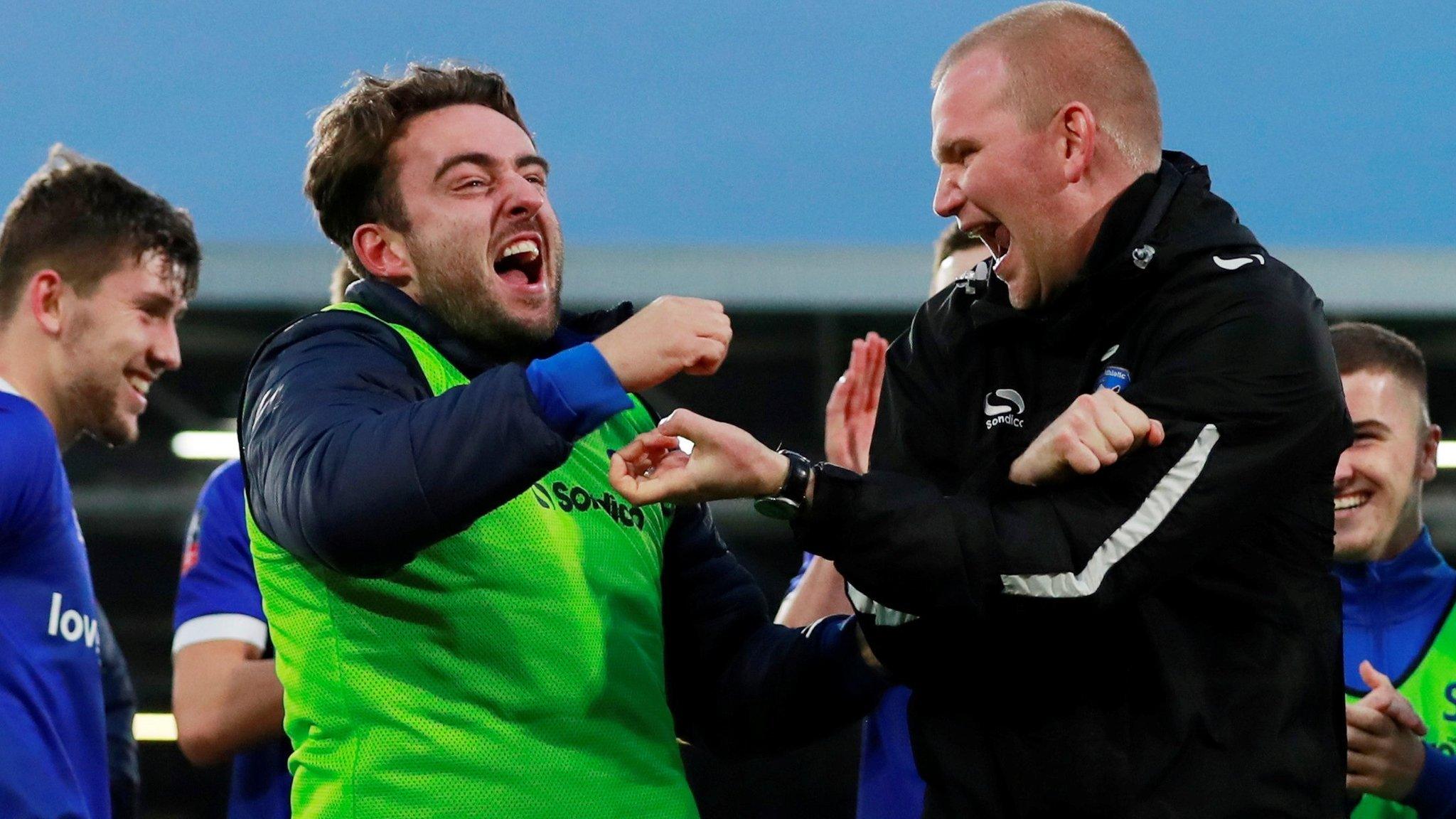 Oldham celebrate