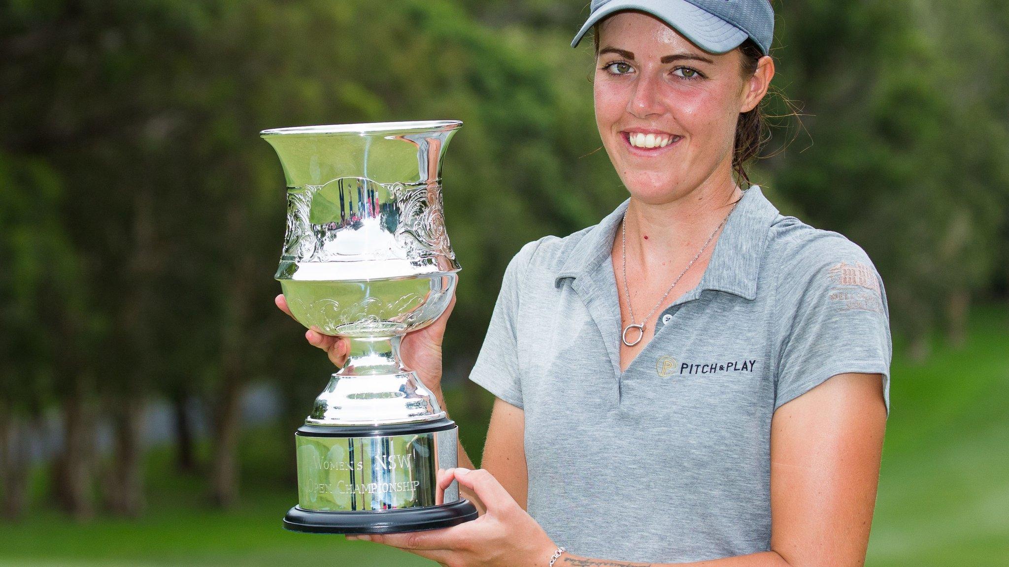 Meghan MacLaren with Women's New South Wales Open trophy