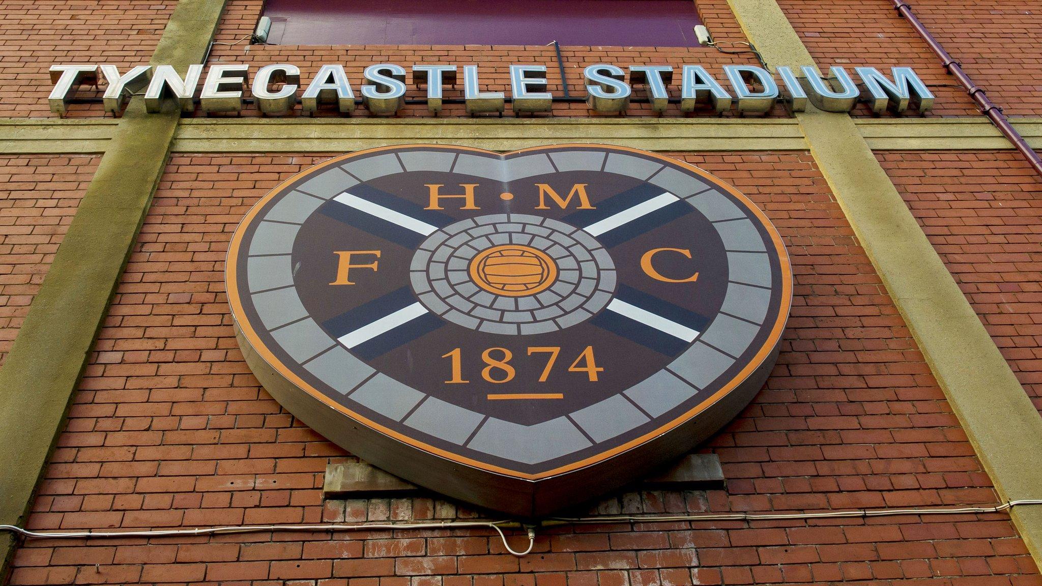 Outside Tynecastle Stadium