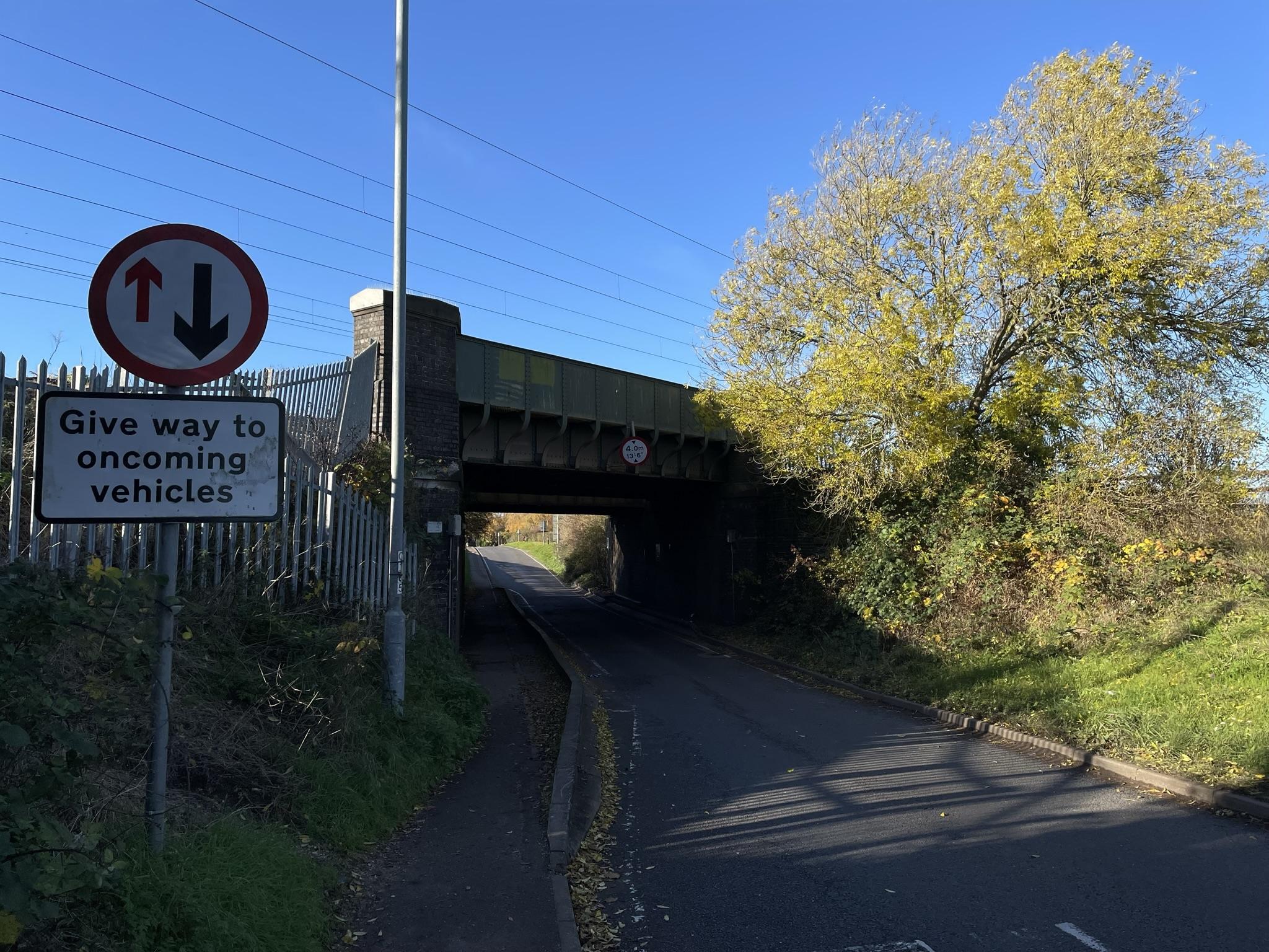 The railway bridge in Lovell Road, Clapham