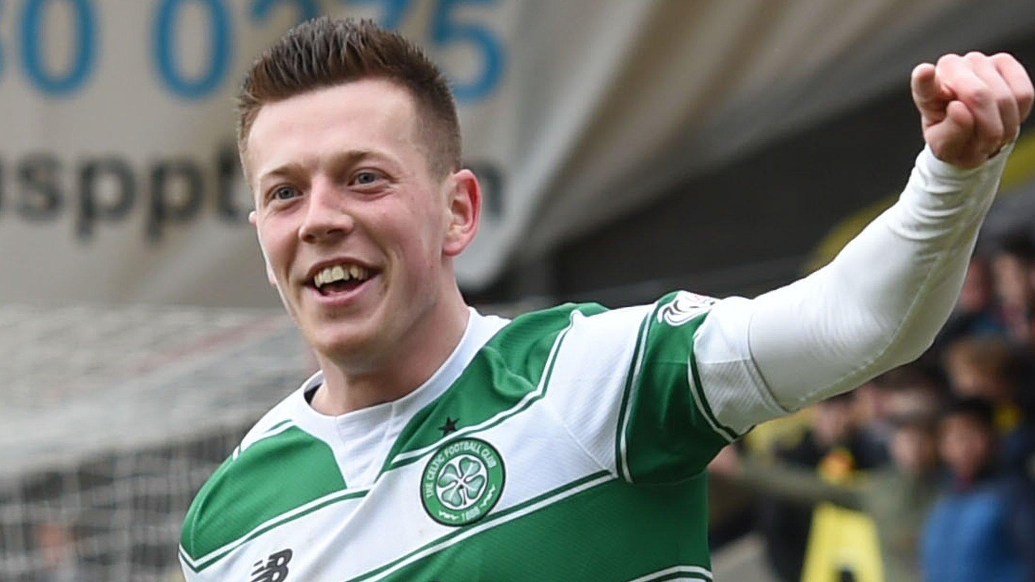 Celtic's Callum McGregor celebrates against Partick Thistle