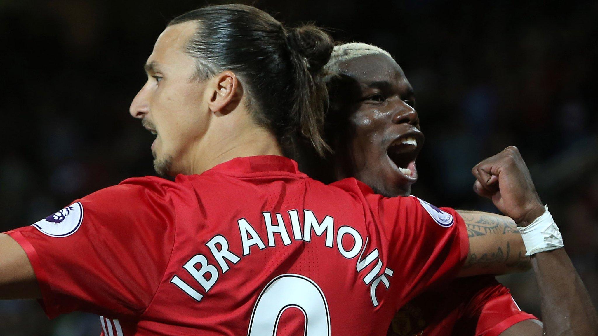 Man Utd duo Zlatan Ibrahimovic and Paul Pogba