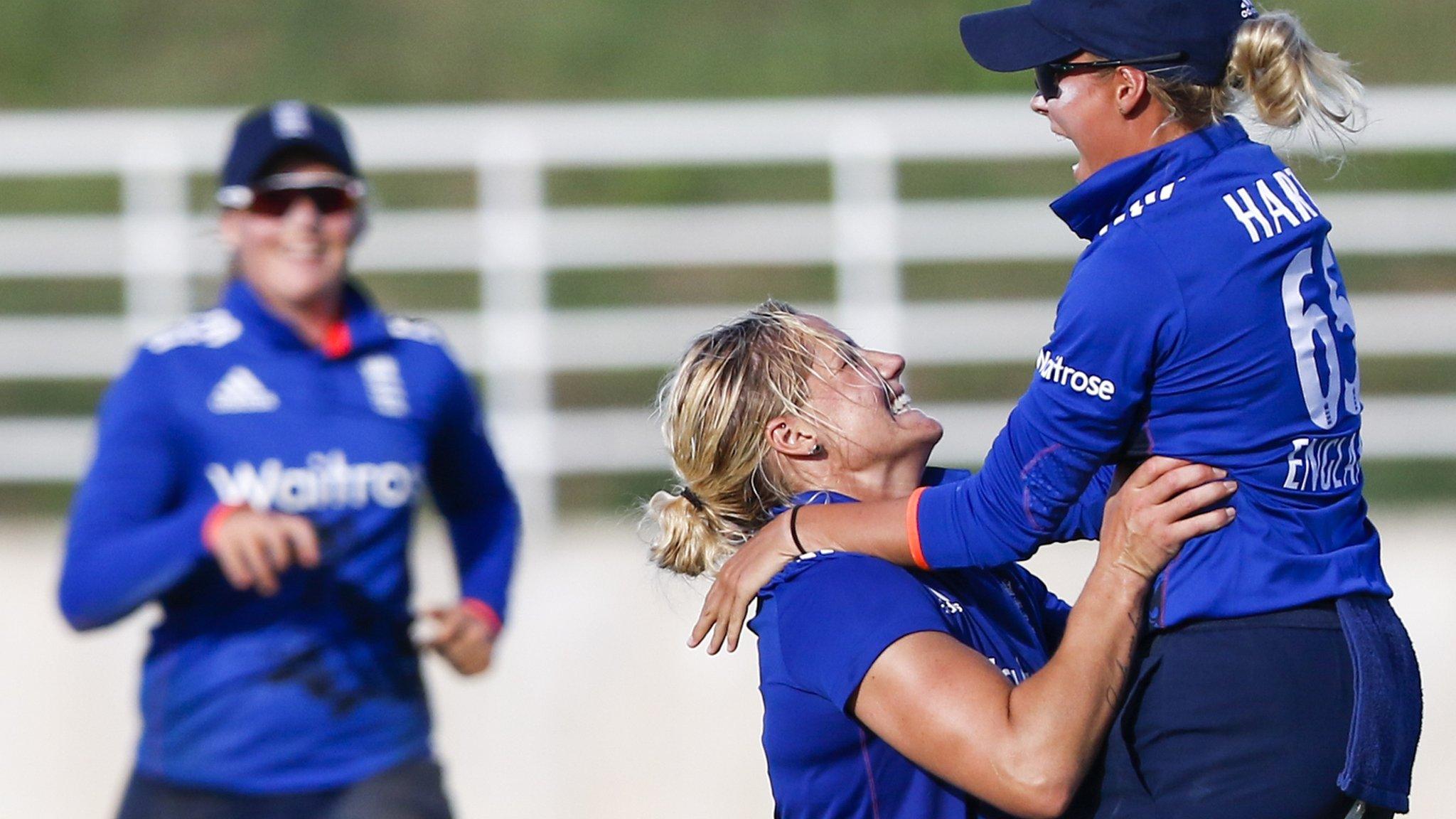 England's players celebrate