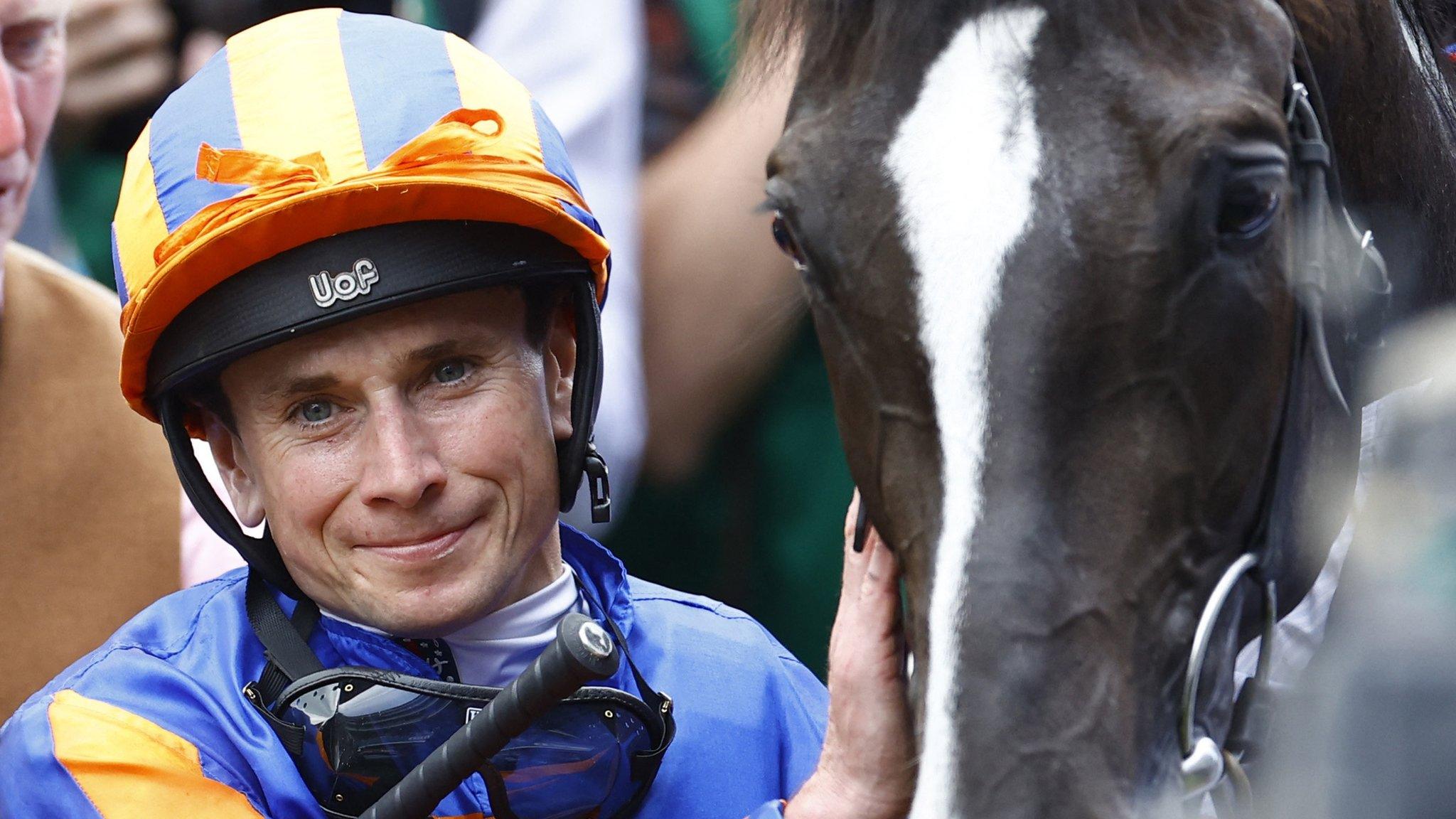 Jockey Ryan Moore with Auguste Rodin