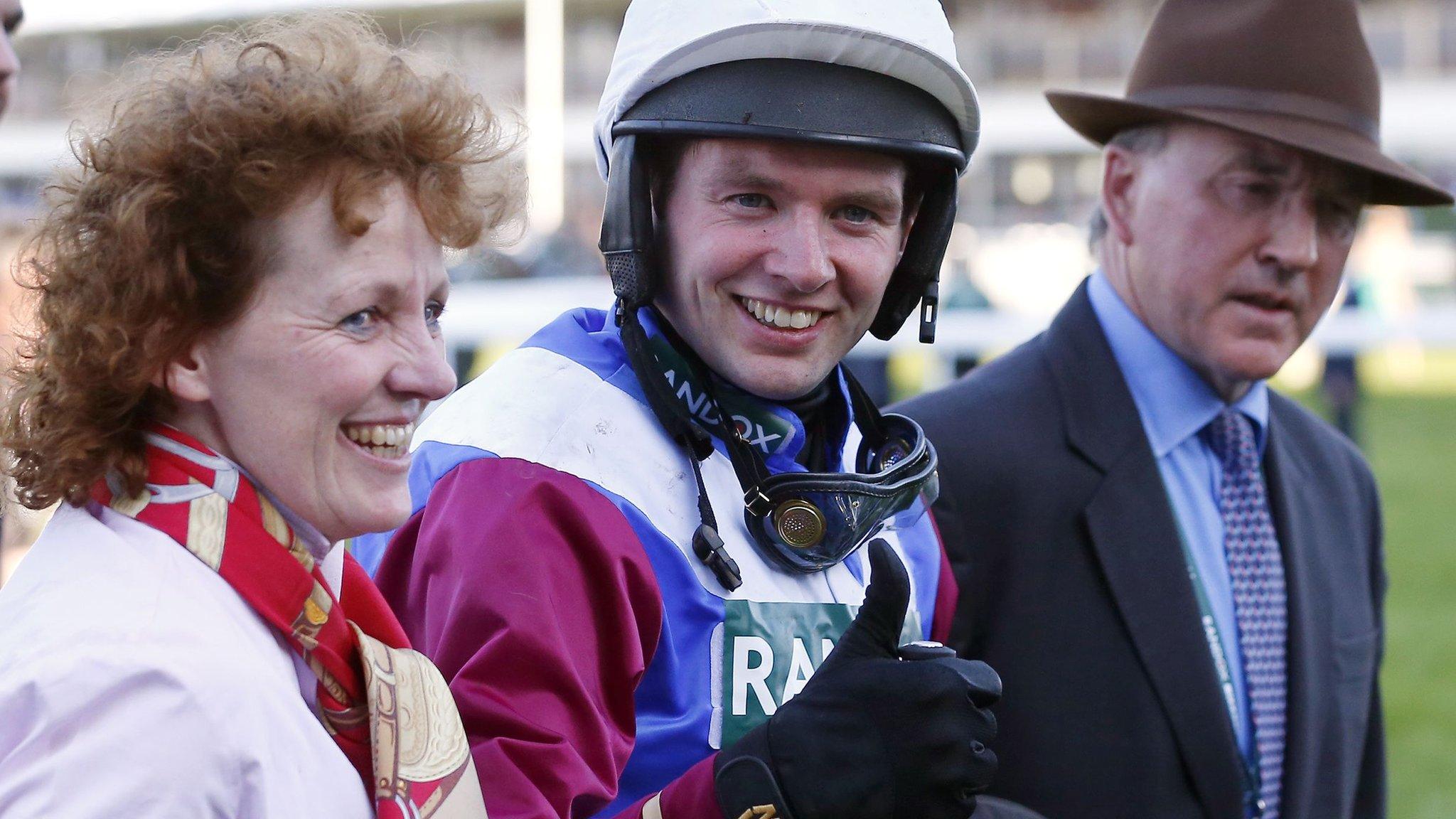 Jockey Derek Fox and trainer Lucinda Russell