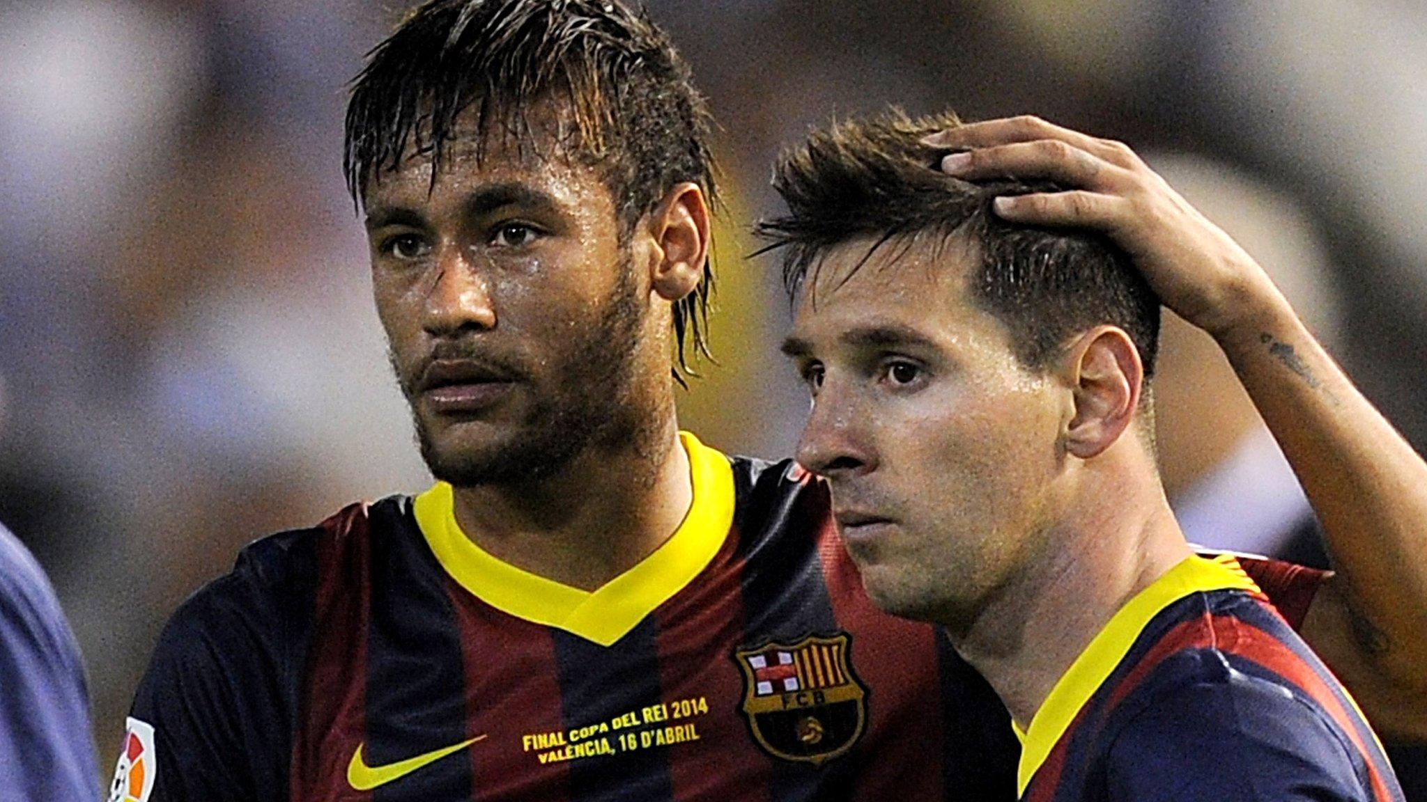 Neymar and Lionel Messi