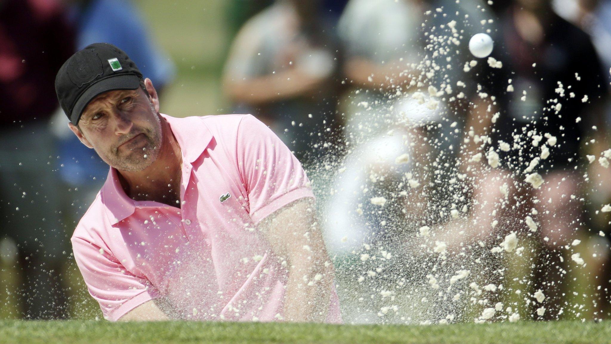 Jose Maria Olazabal hitting a bunker shot