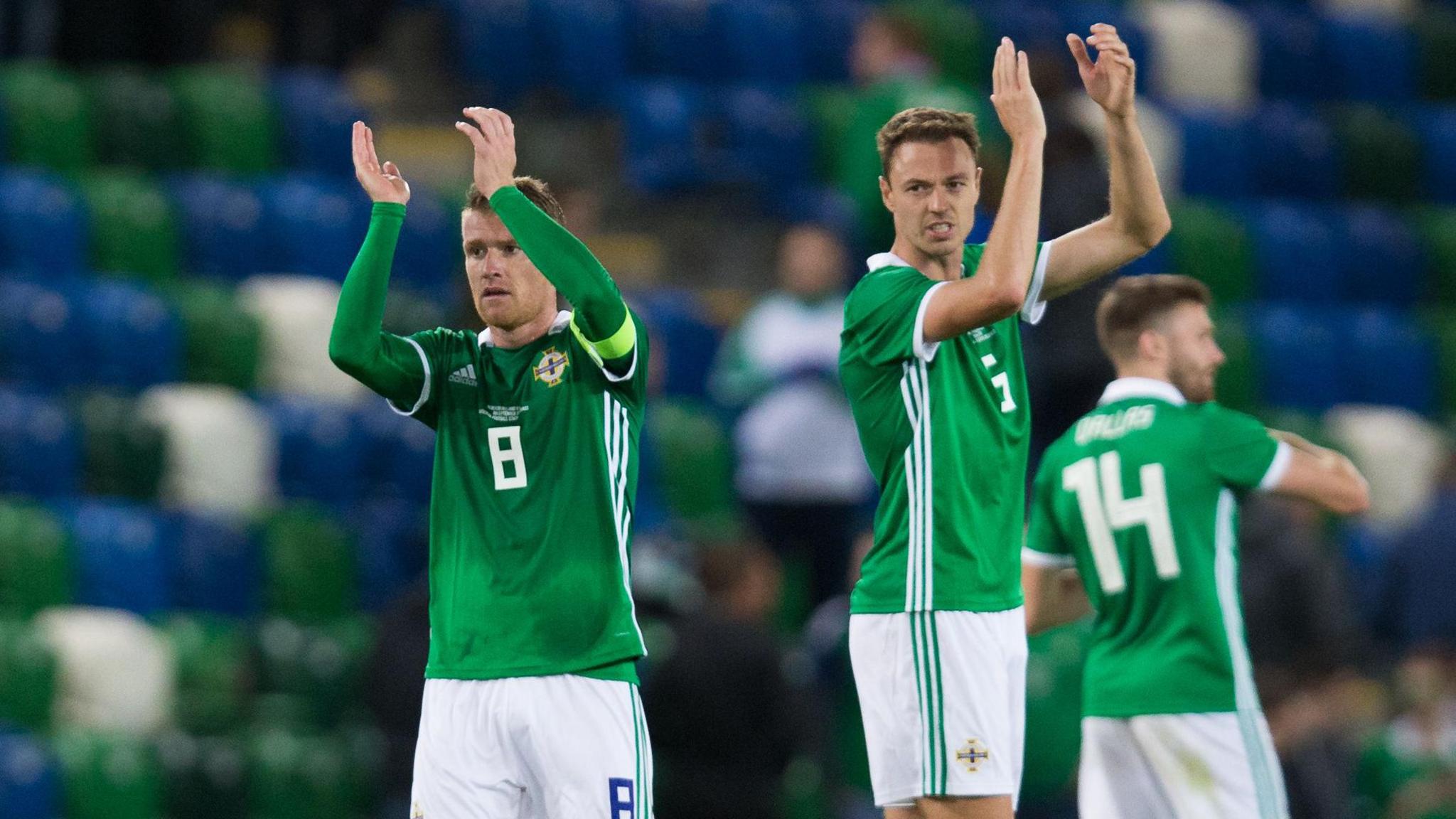 Steven Davis and Jonny Evans