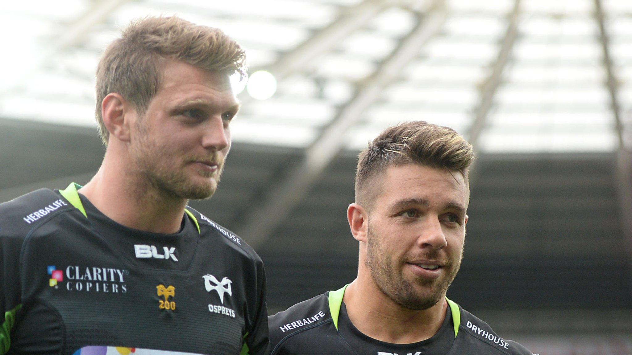 Ospreys half-backs Dan Biggar and Rhys Webb