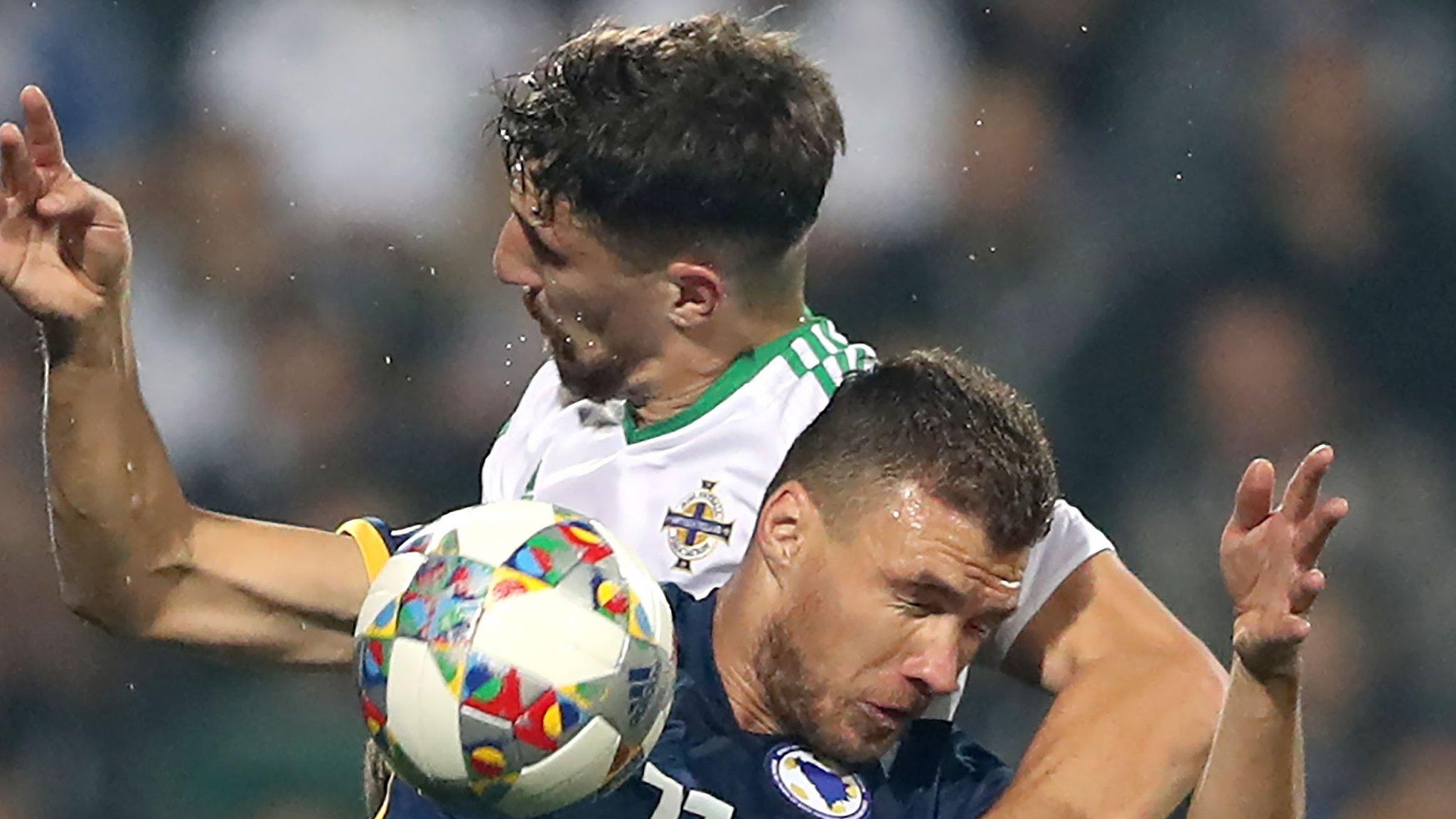 Craig Cathcart and Edin Dzeko