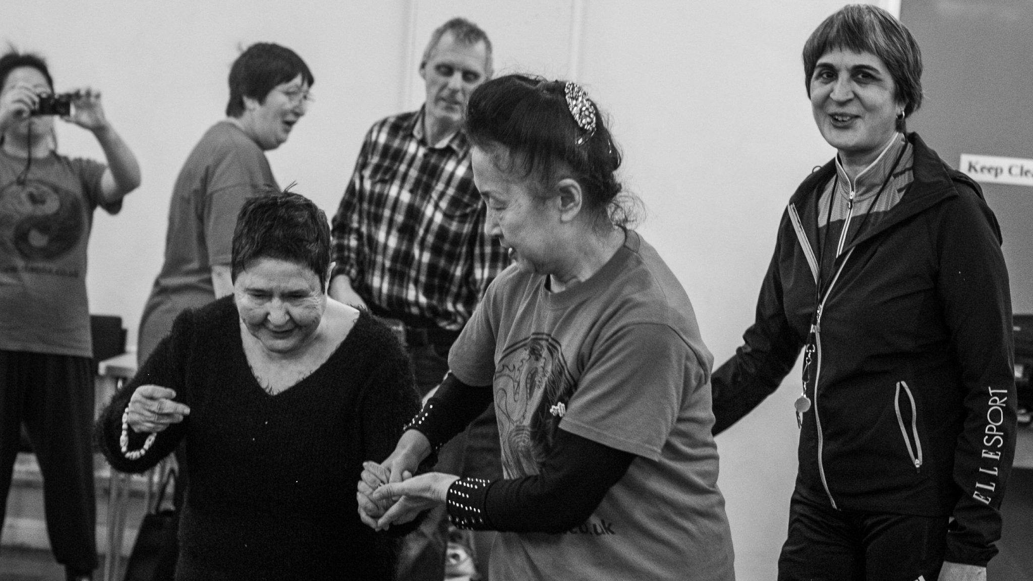 "My coaching is a new revolution for them, because they didn't think they could do things" - Dini Patel (right), a running coach who delivers athletics sessions at her club East End Road Runners for local disabled and disadvantaged people.