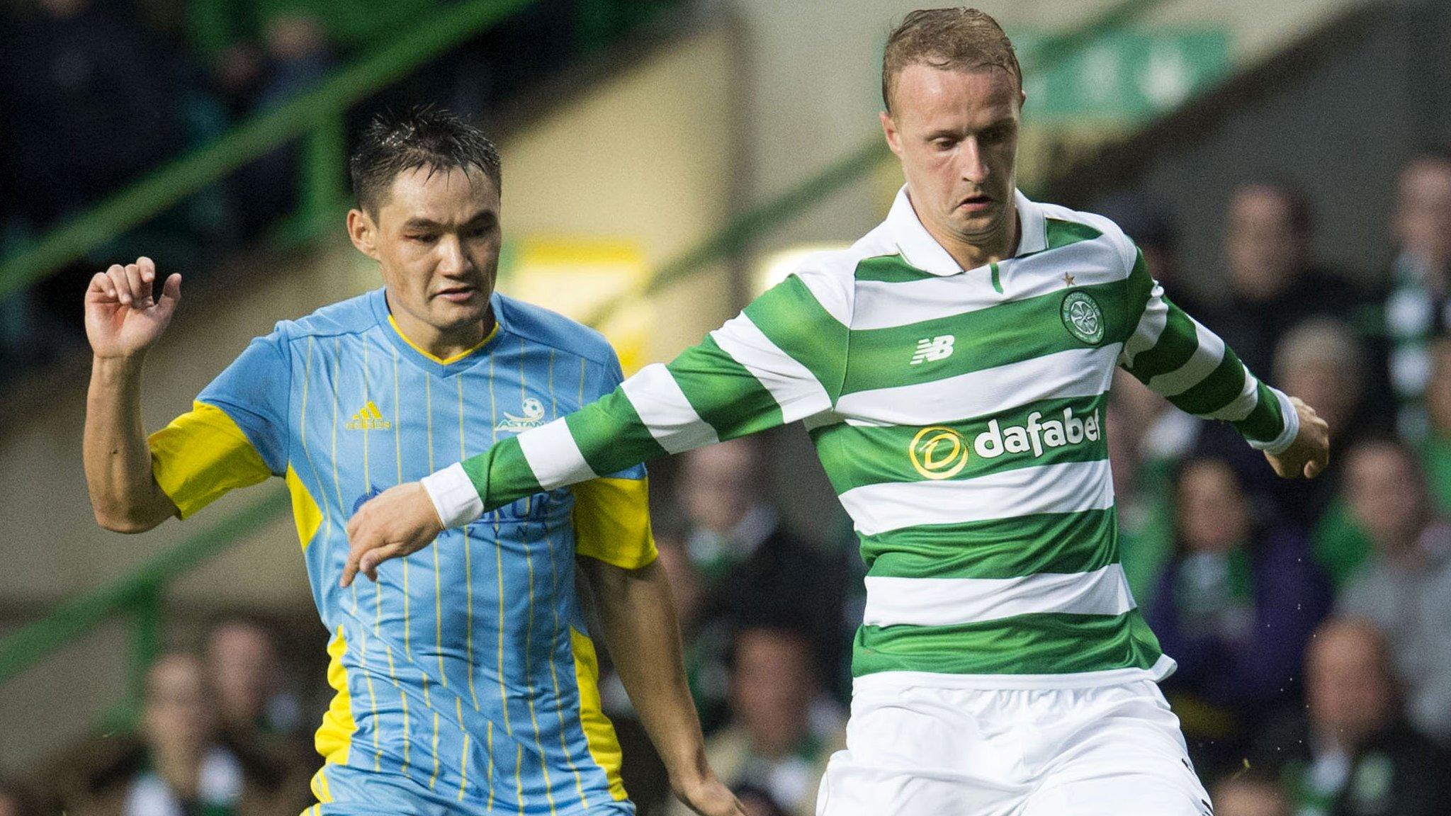 Leigh Griffiths playing for Celtic against Astana