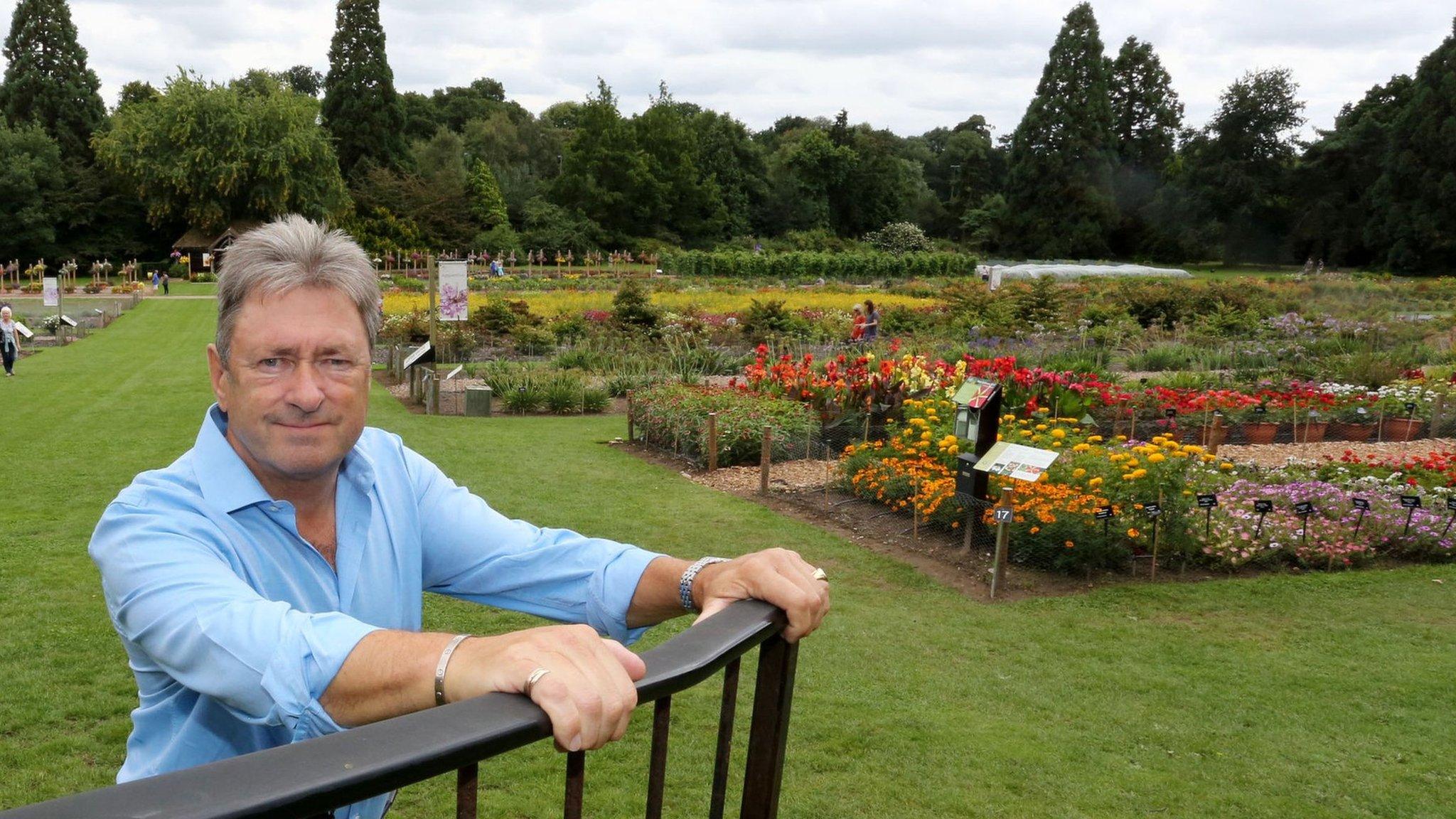 Alan Titchmarsh at RHS Wisley with the trees in the background