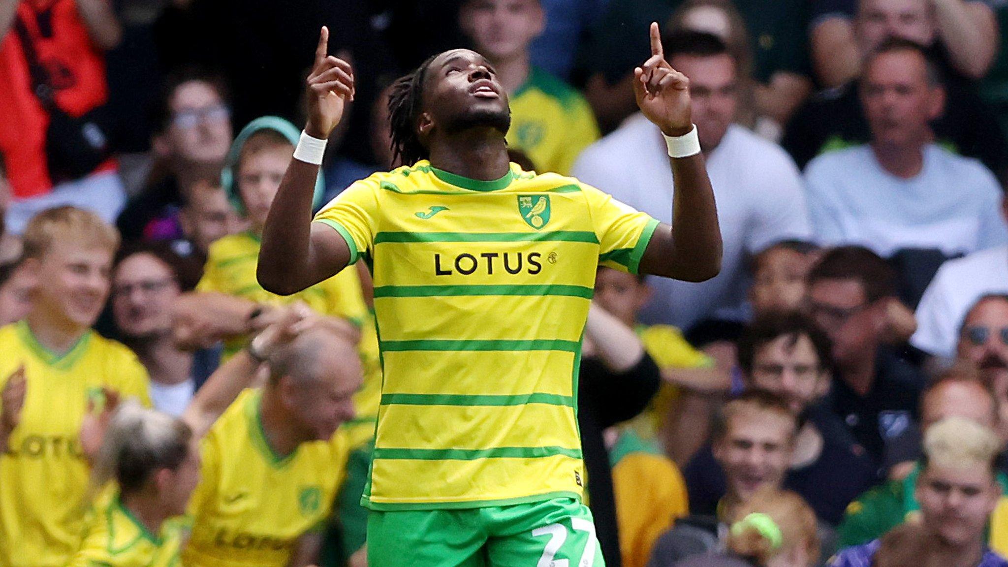 Jonathan Rowe celebrates scoring for the fourth straight game