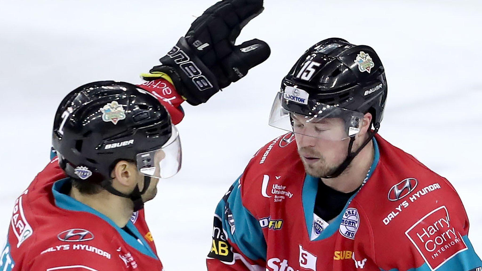 Belfast Giants players celebrate