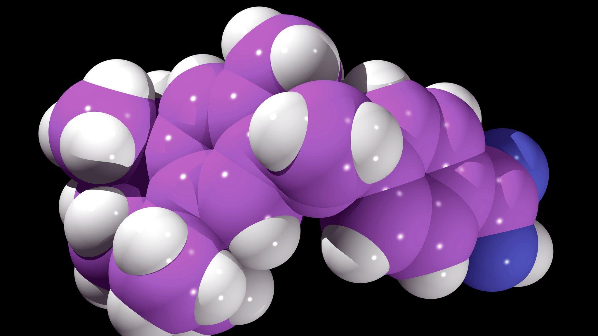 Bexarotene chemotherapy drug molecule