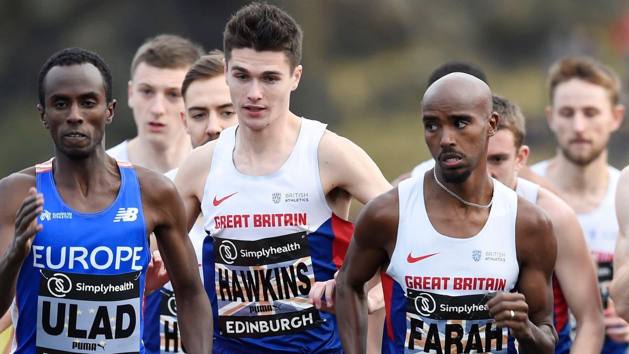 Callum Hawkins and Mo Farah