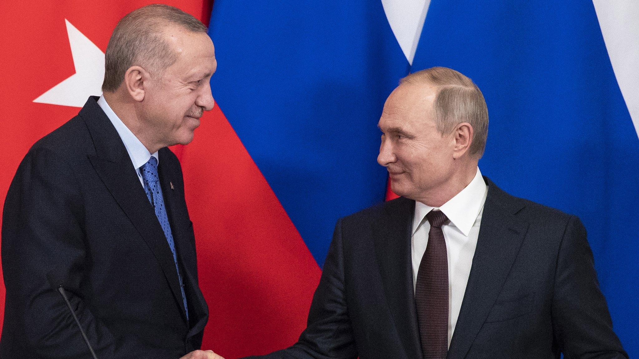 Russian President Vladimir Putin and Turkish President Recep Tayyip Erdogan