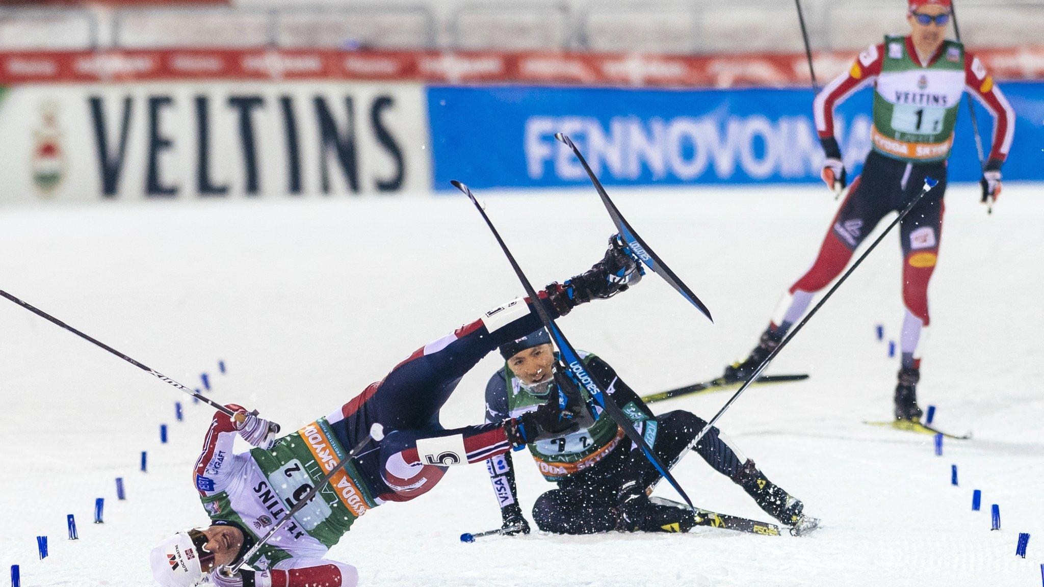 Team Japan I's Akito Watabe and Norway II's Magnus Krog