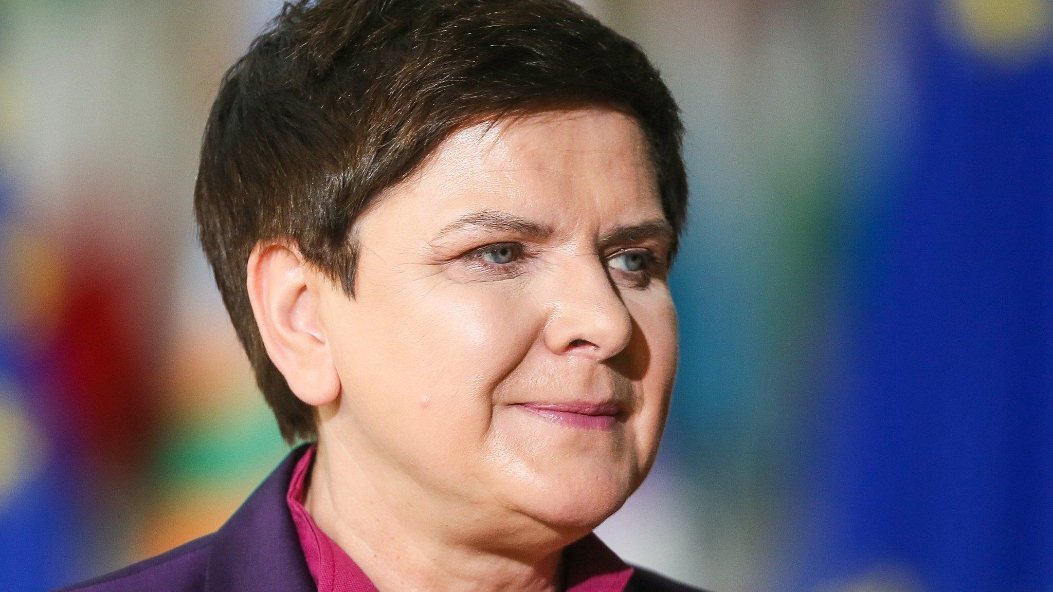 Former Polish Prime Minister Beata Szydlo in Brussels, 24 November 2017