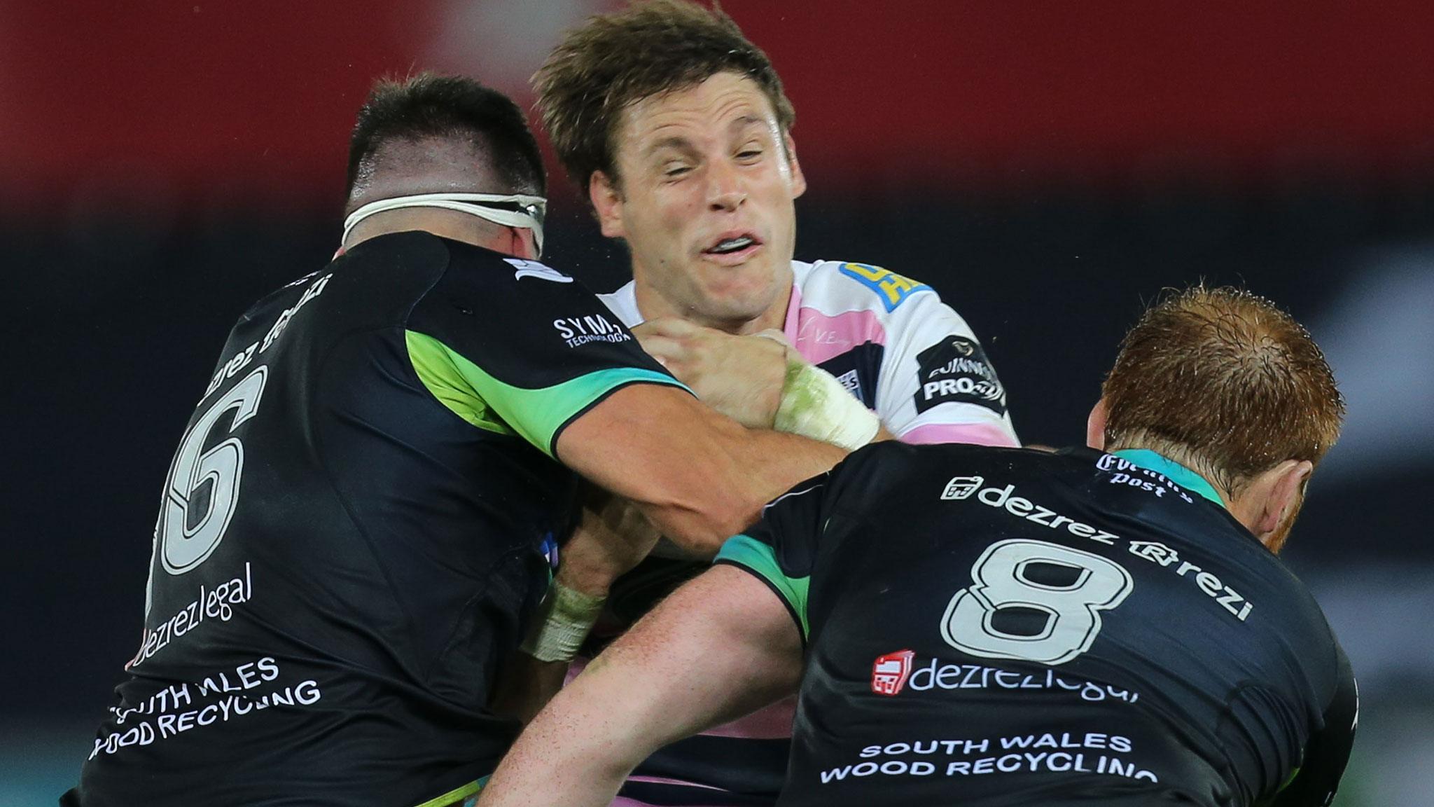 Cardiff Blues v Ospreys action