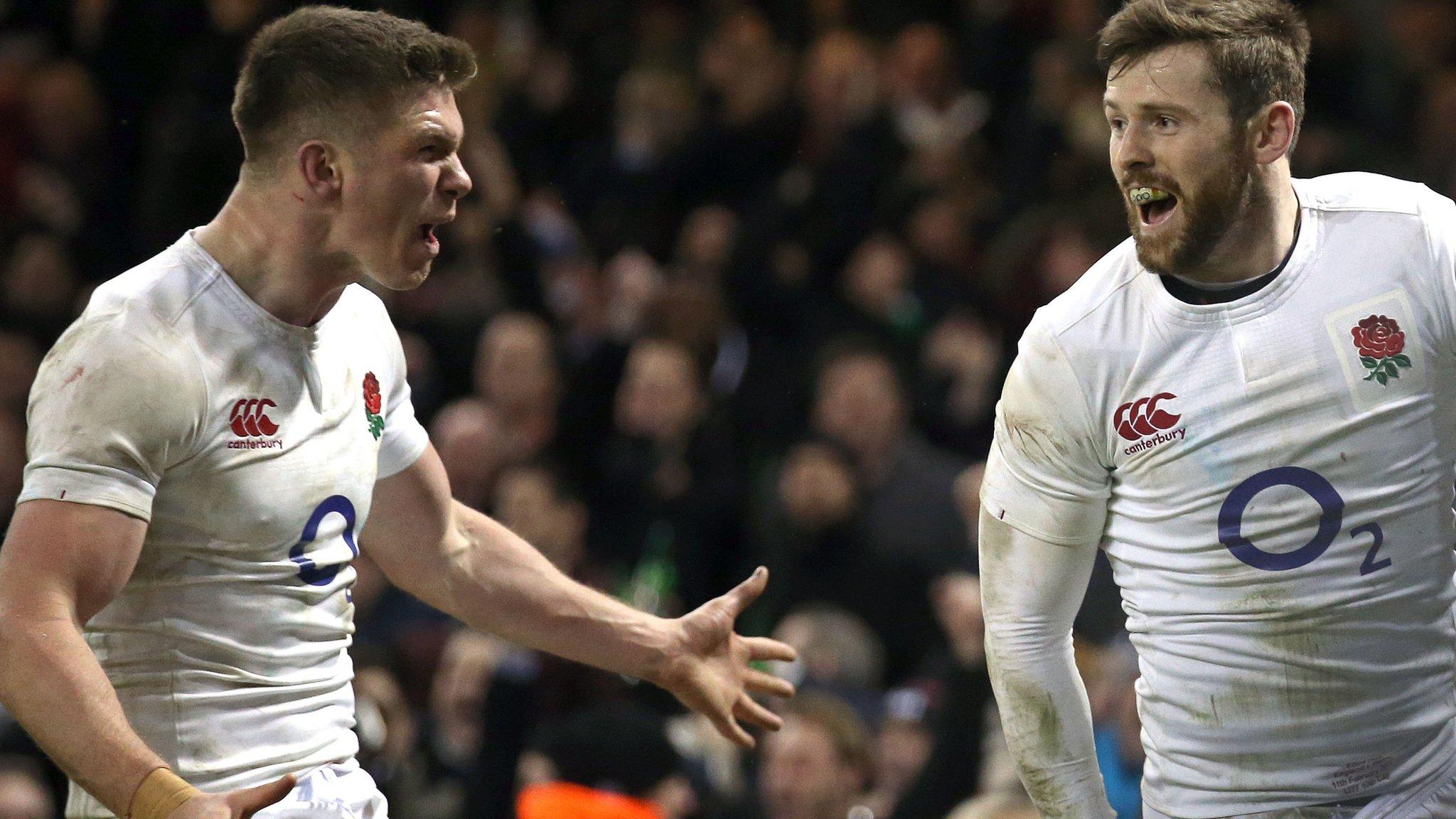 Owen Farrell and Elliot Daly