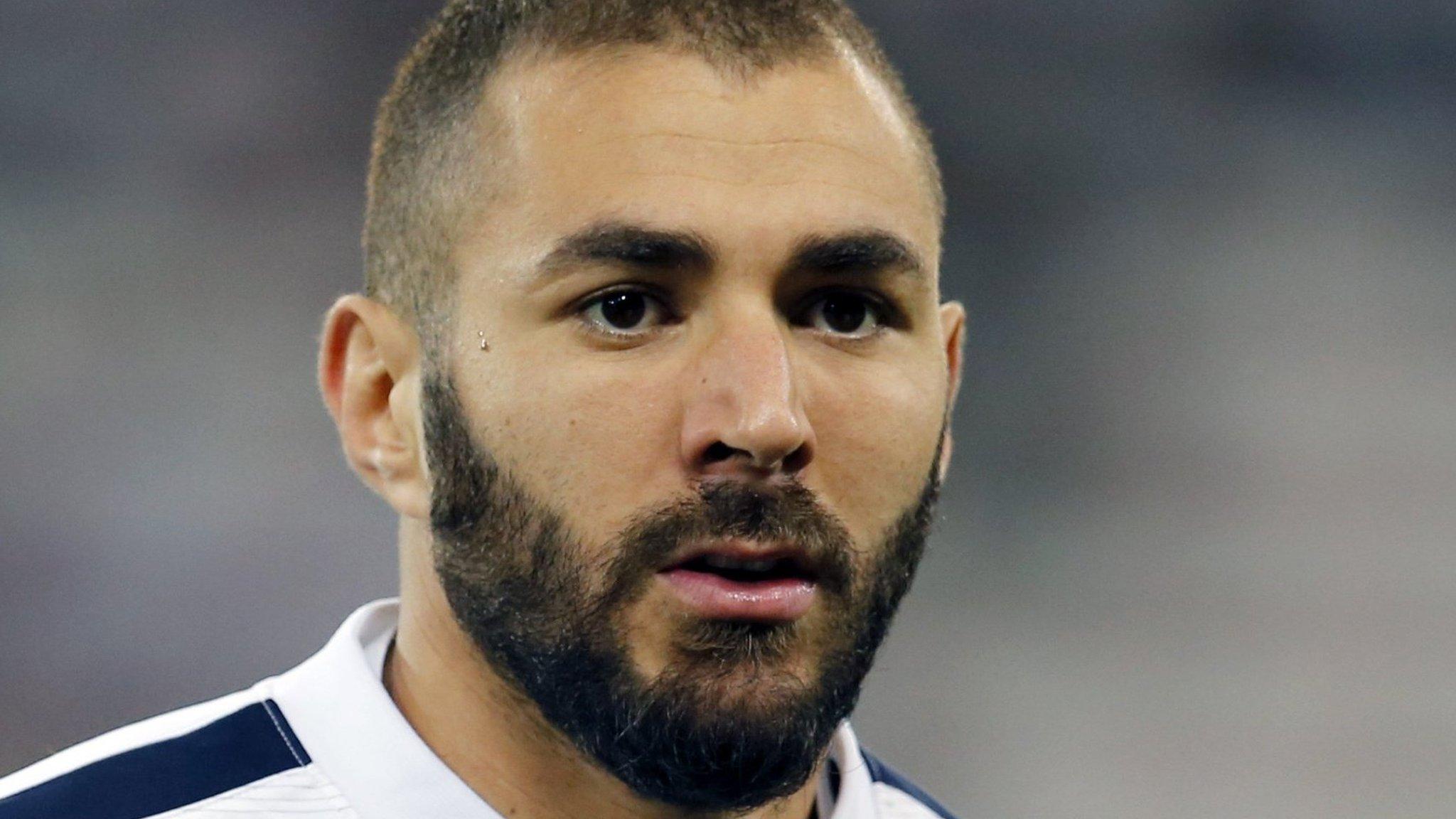 file photo taken on October 8, 2015 at the Allianz Riviera stadium in Nice shows France"s forward Karim Benzema prior to the friendly football match between France and Armenia