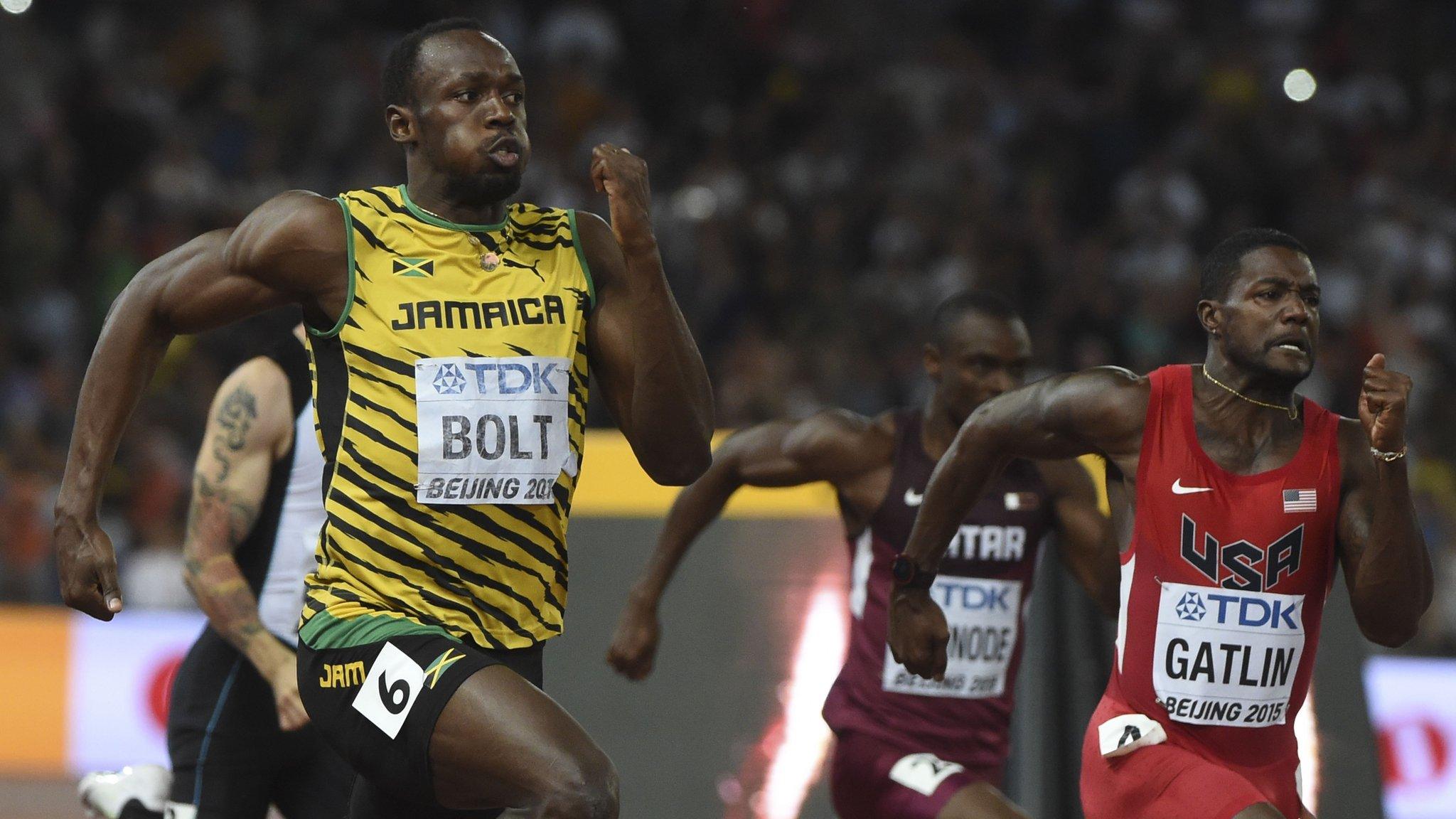 World Championships 2015: Bolt beats Gatlin to defend 200m title