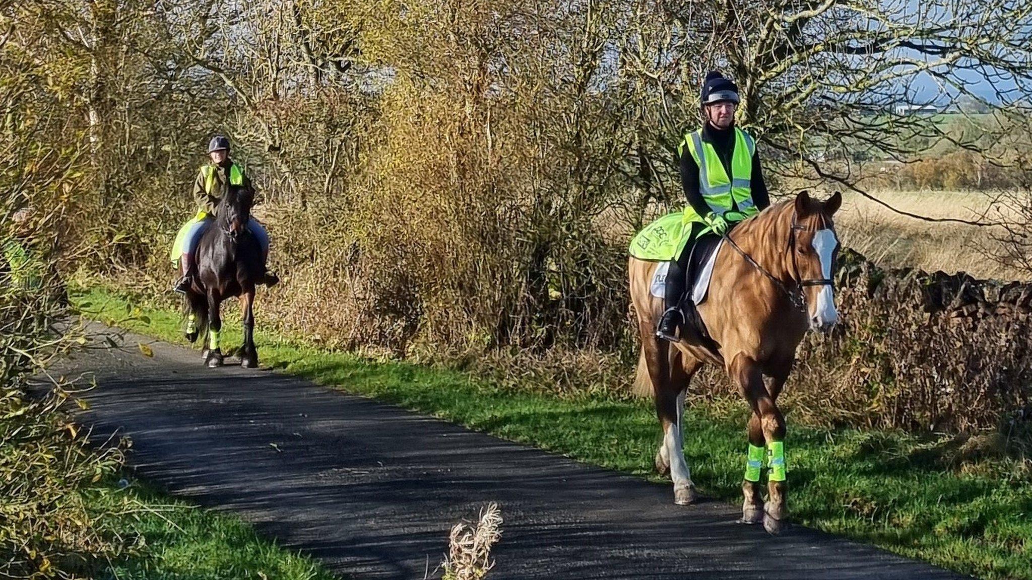 Volunteers on horseback