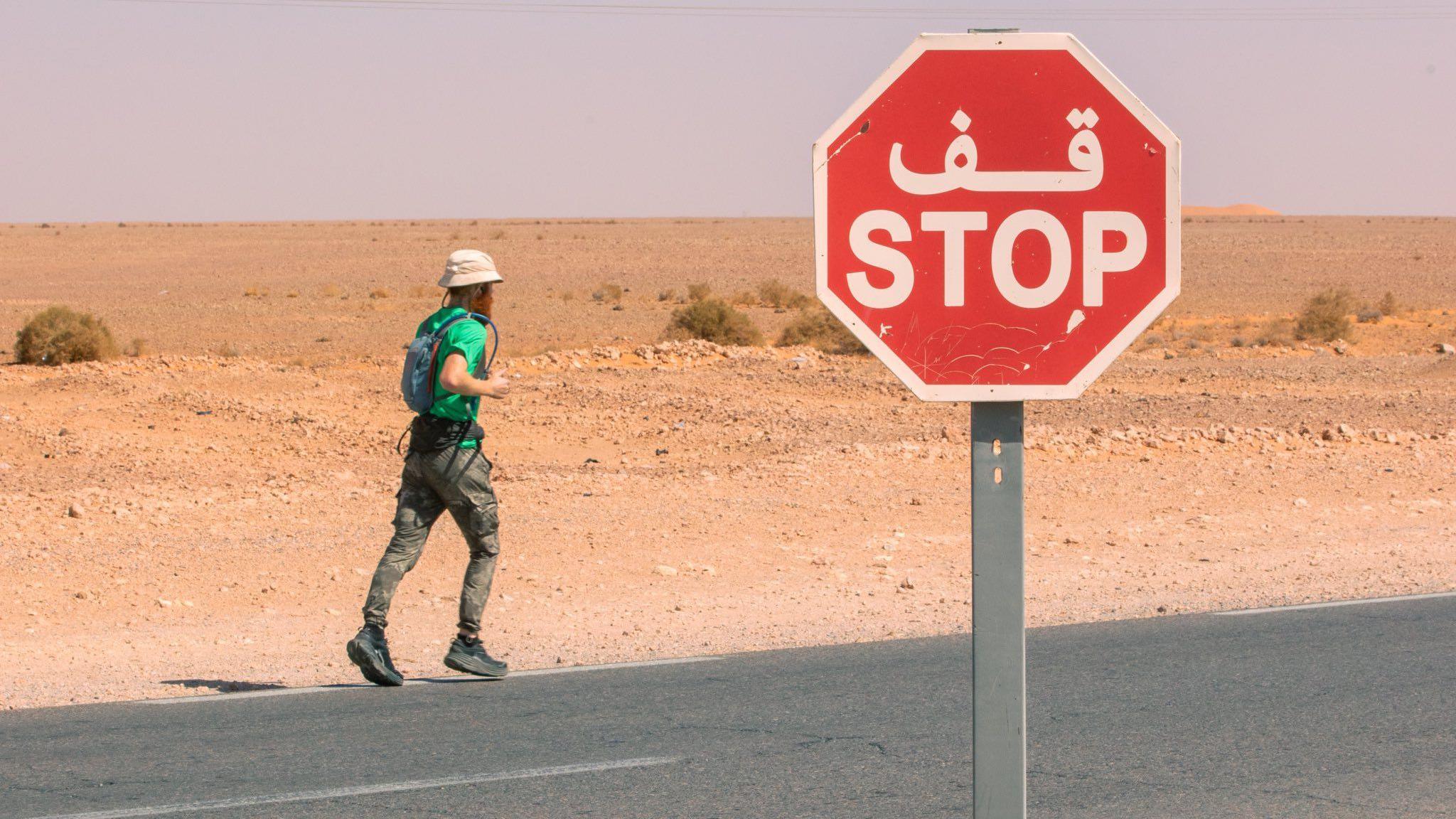 Russell Cook running in Africa