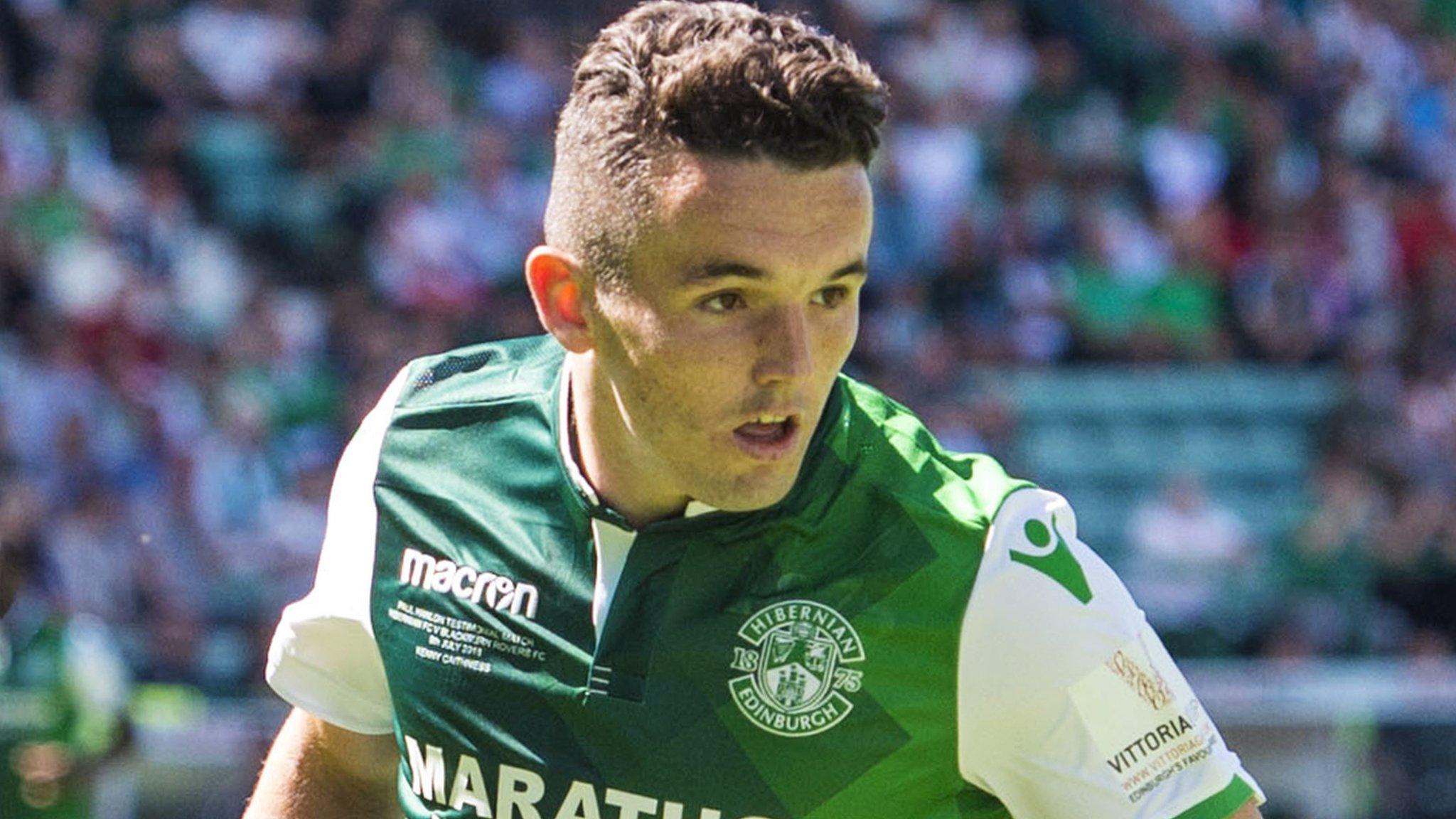 John McGinn in action for Hibernian