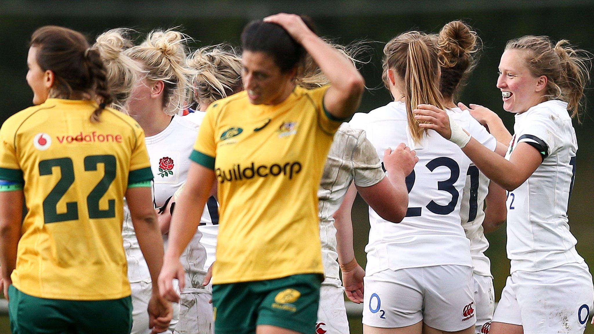 England celebrate against Australia