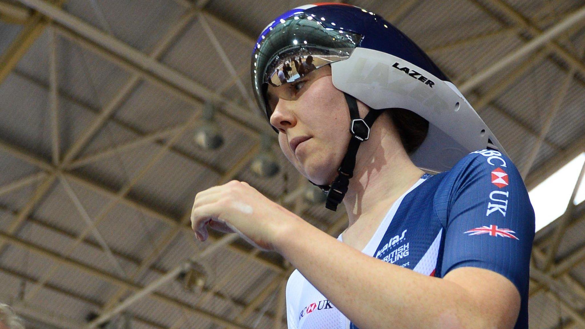 Katie Archibald prepares to compete for Great Britain