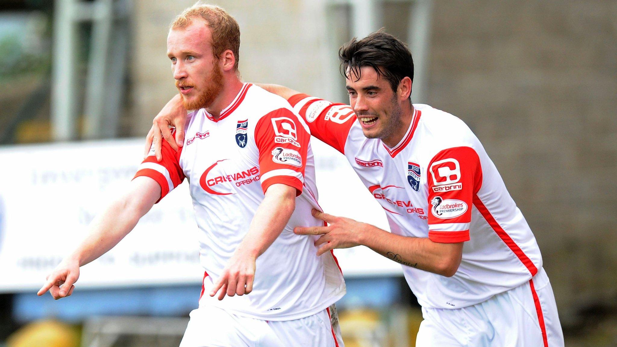 Liam Boyce celebrates scoring for Ross County