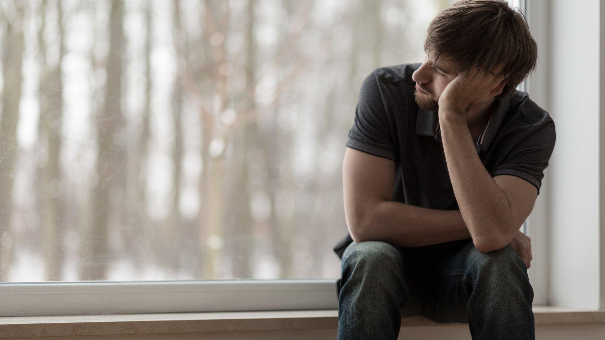 Man sitting alone