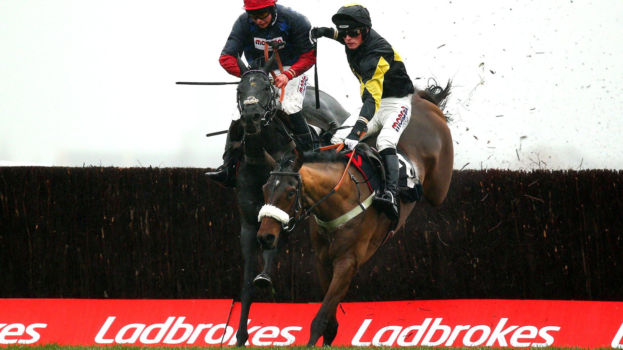 A horse race at Newbury