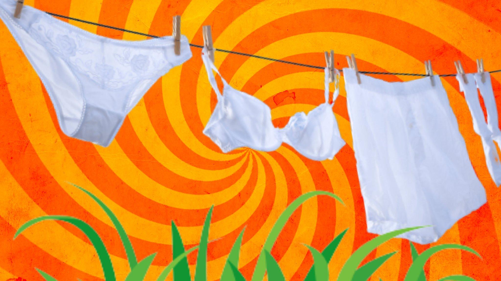 underwear on colourful background