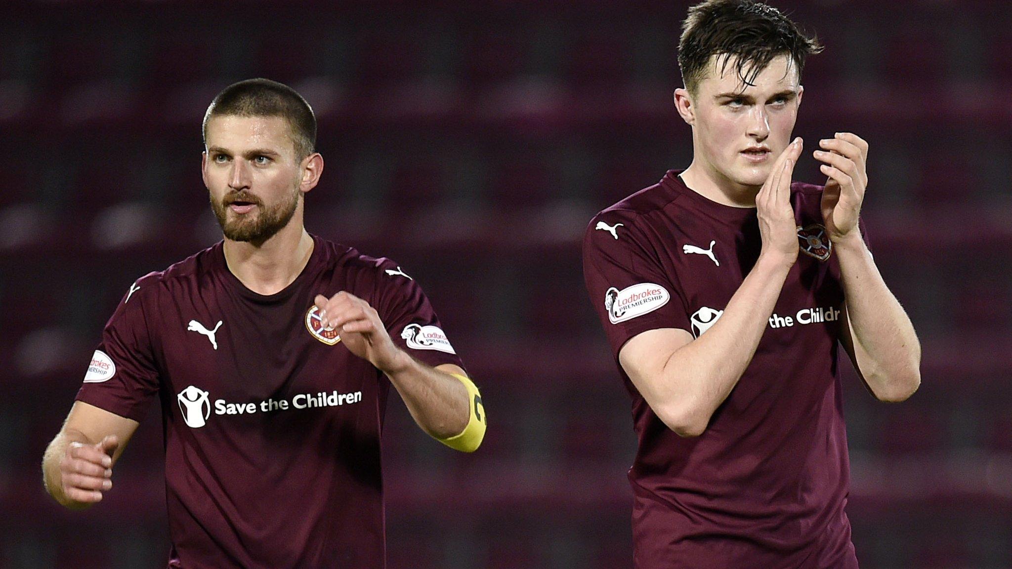 Hearts are fourth in the table, three points behind Rangers