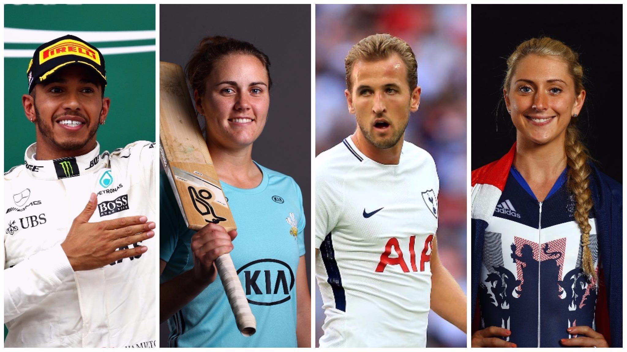 Lewis Hamilton, Natalie Sciver, Harry Kane and Laura Trott