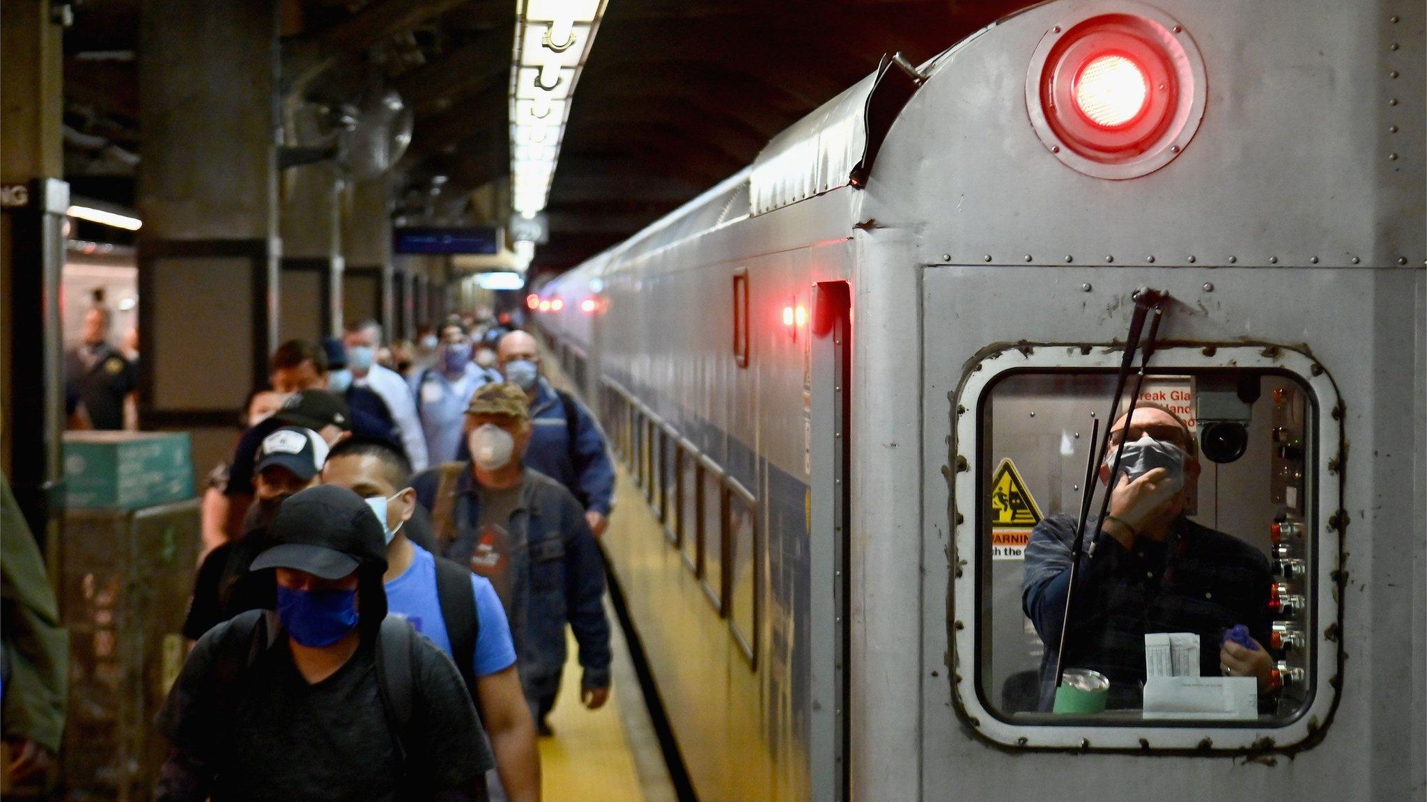 commuters in NYC