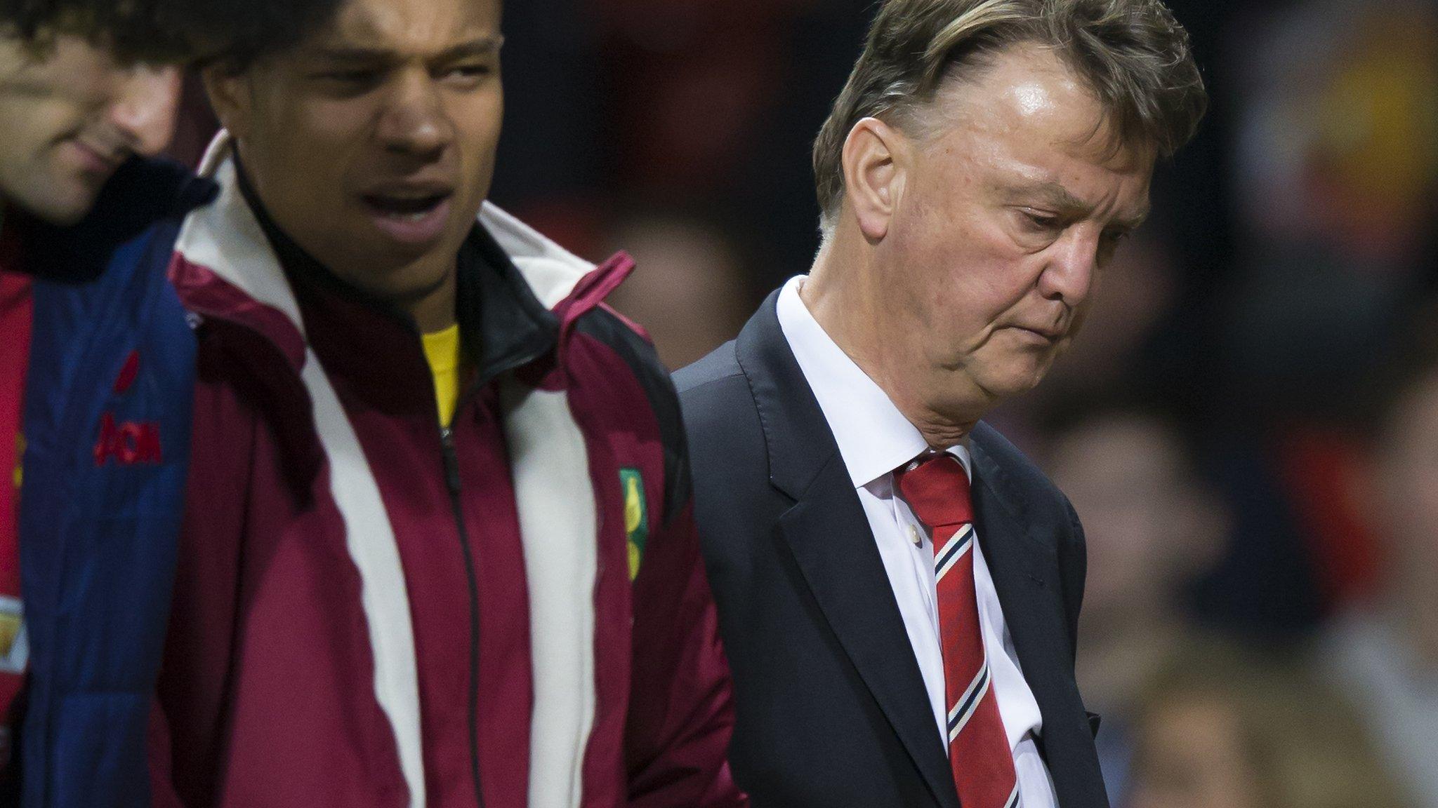 Louis van Gaal looks dejected