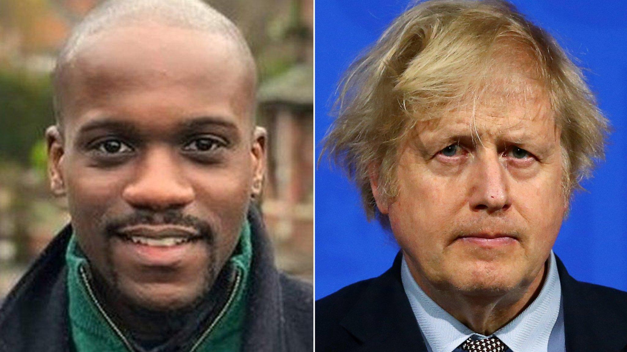 Samuel Kasumu and Boris Johnson