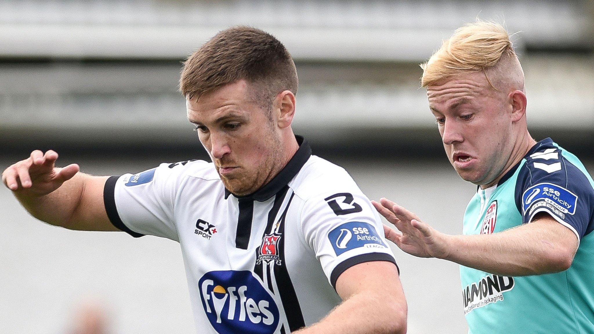 Dundalk's Patrick McEleney and Derry City's Nicky Low